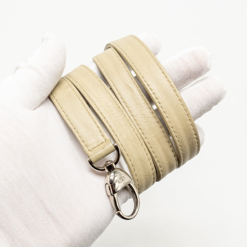 DIOR MEDIUM LADY DIOR LEATHER BEIGE SHW