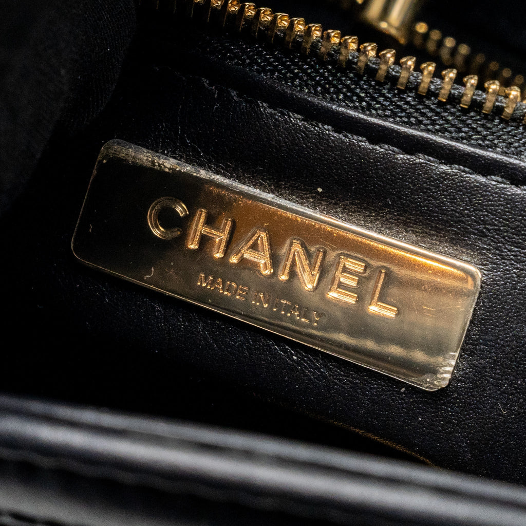 CHANEL MINI 31 BAG CALFSKIN BLACK LGHW (MICROCHIP)