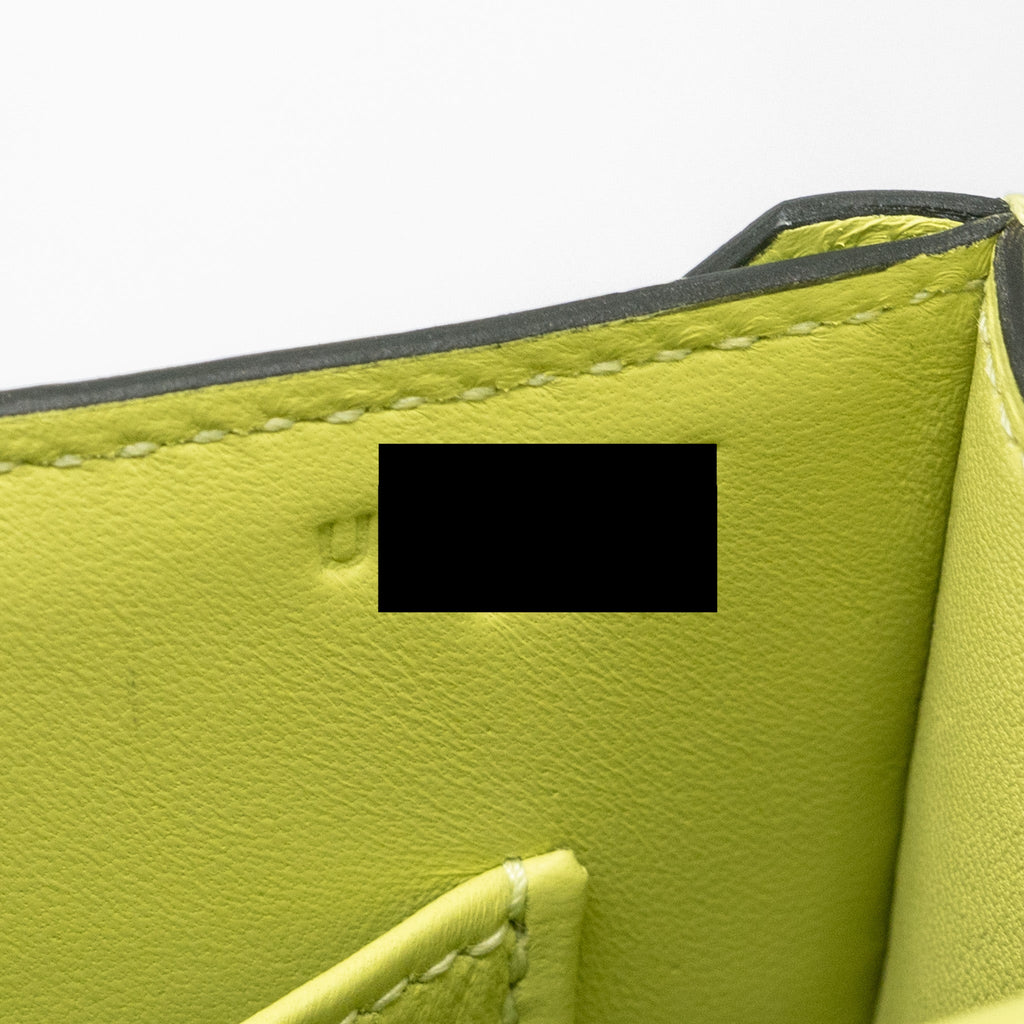 HERMES MINI VERROU OSTRICH R9 JAUNE BOURGEON GHW