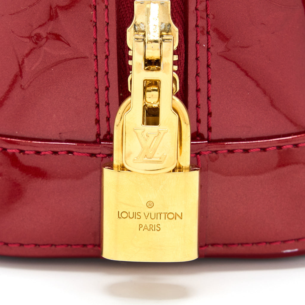 LOUIS VUITTON ALMA BB PATENT RED GHW