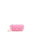 CHANEL GLASSES CASE FLAP BAG WITH CHAIN CAVIAR PINK LGHW