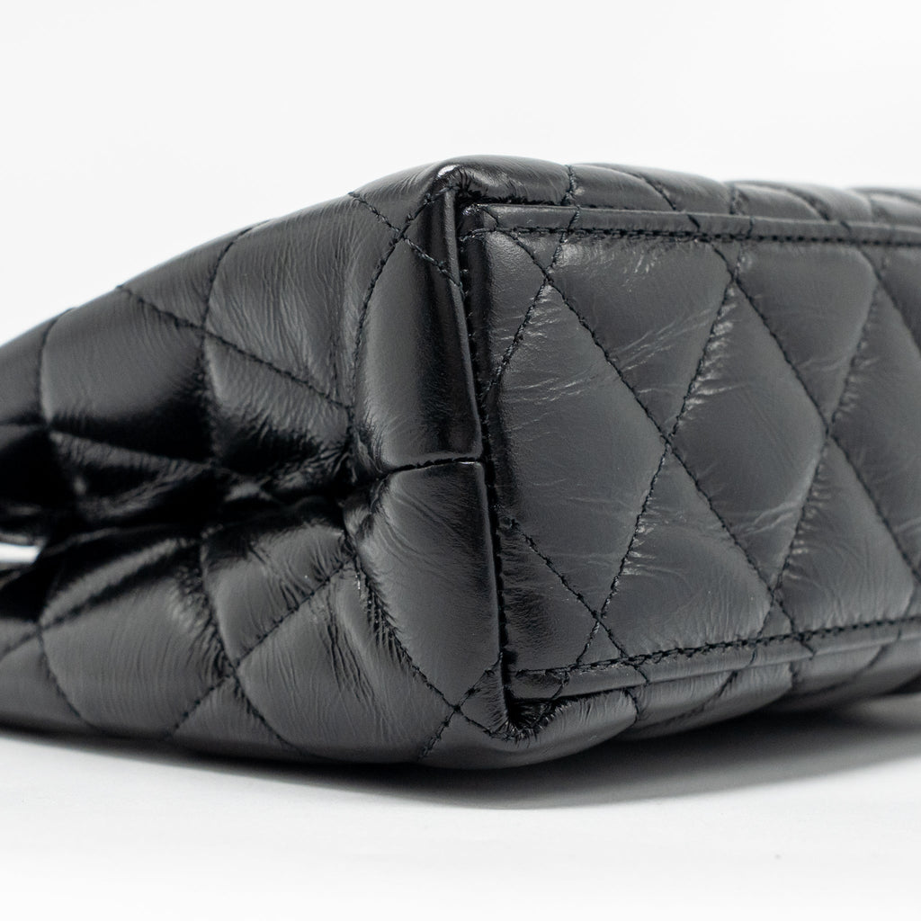 CHANEL MINI KELLY SHOPPING TOTE BAG CALFSKIN BLACK GHW (MICROCHIP)