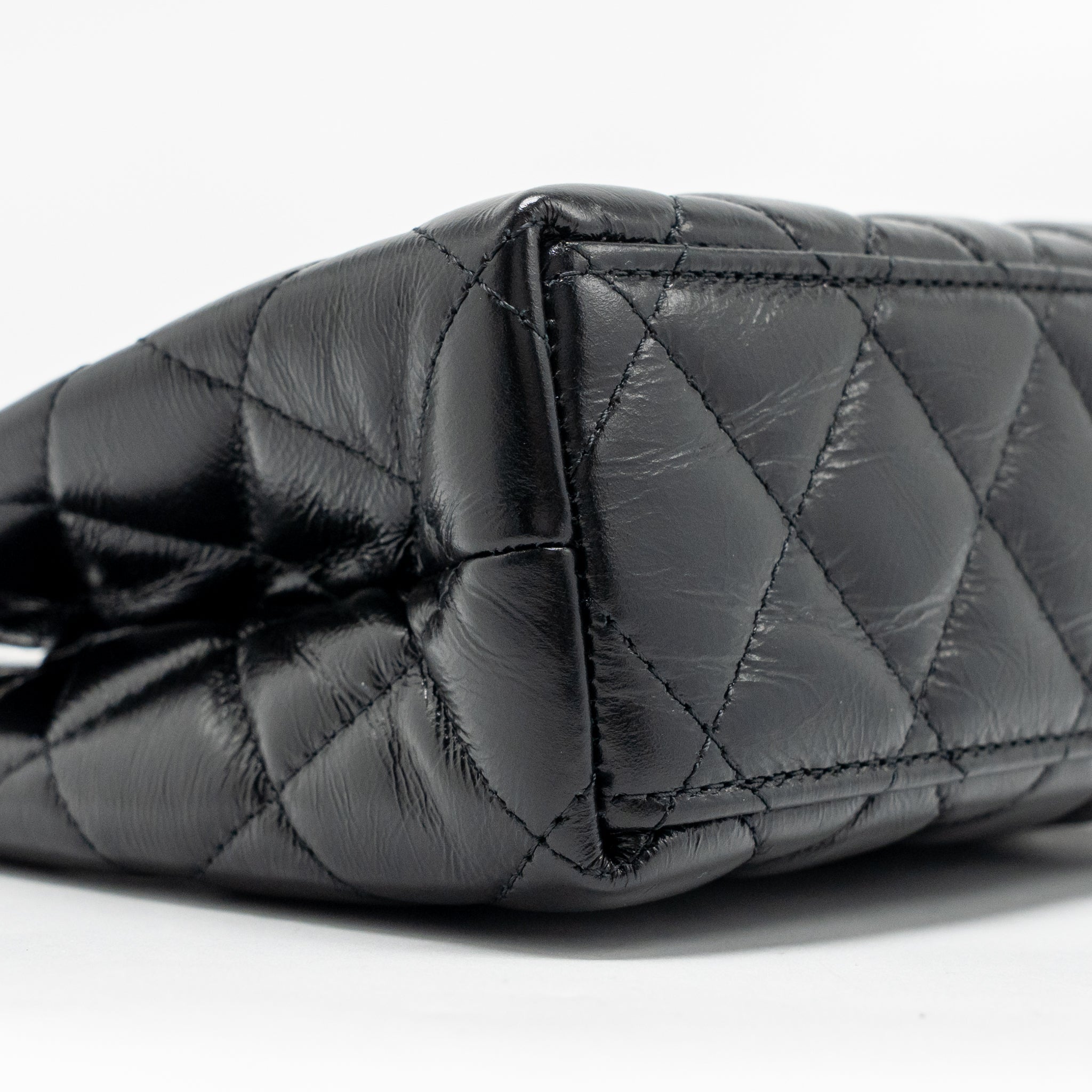 CHANEL MINI KELLY SHOPPING TOTE BAG CALFSKIN BLACK GHW (MICROCHIP)
