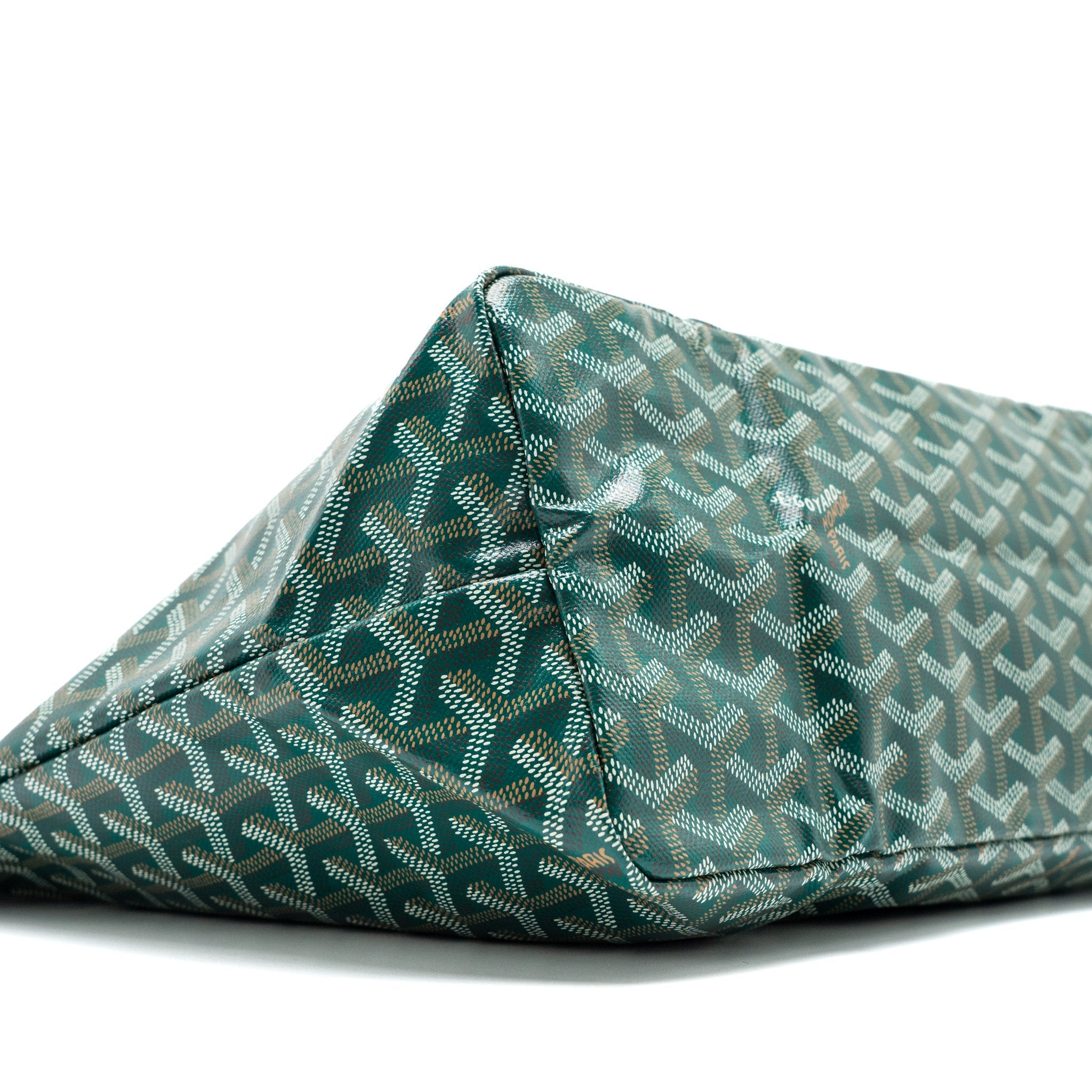GOYARD SAINT LOUIS PM TOTE BAG GOYARDINE CANVAS GREEN SHW