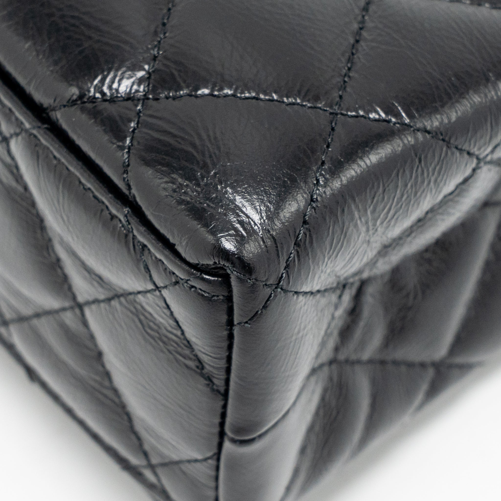CHANEL MINI KELLY SHOPPING TOTE BAG CALFSKIN BLACK GHW (MICROCHIP)