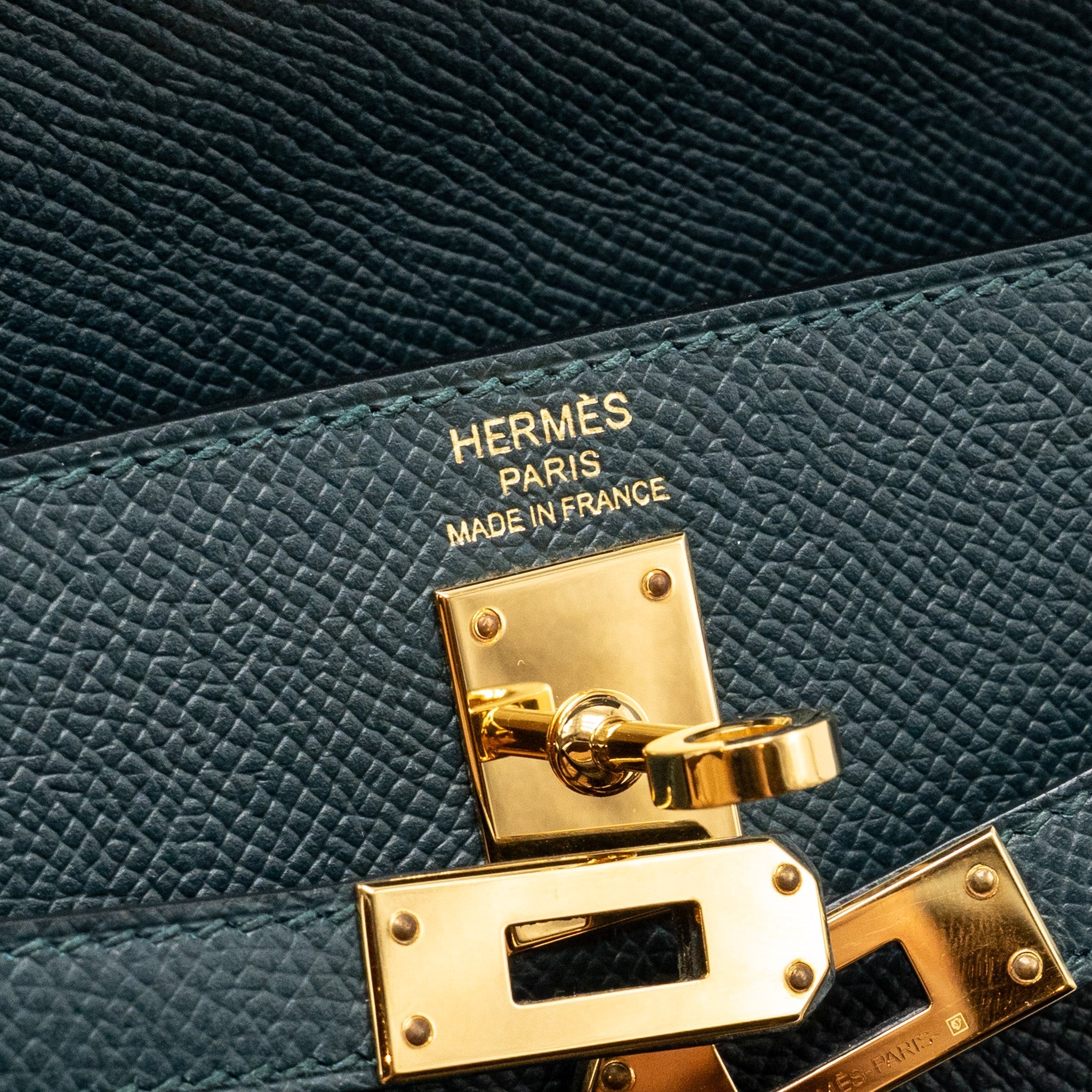 HERMES KELLY 25 EPSOM VERT CYPRESS GHW