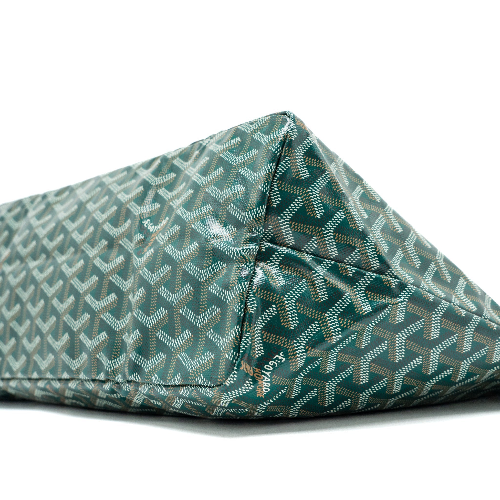 GOYARD SAINT LOUIS PM TOTE BAG GOYARDINE CANVAS GREEN SHW