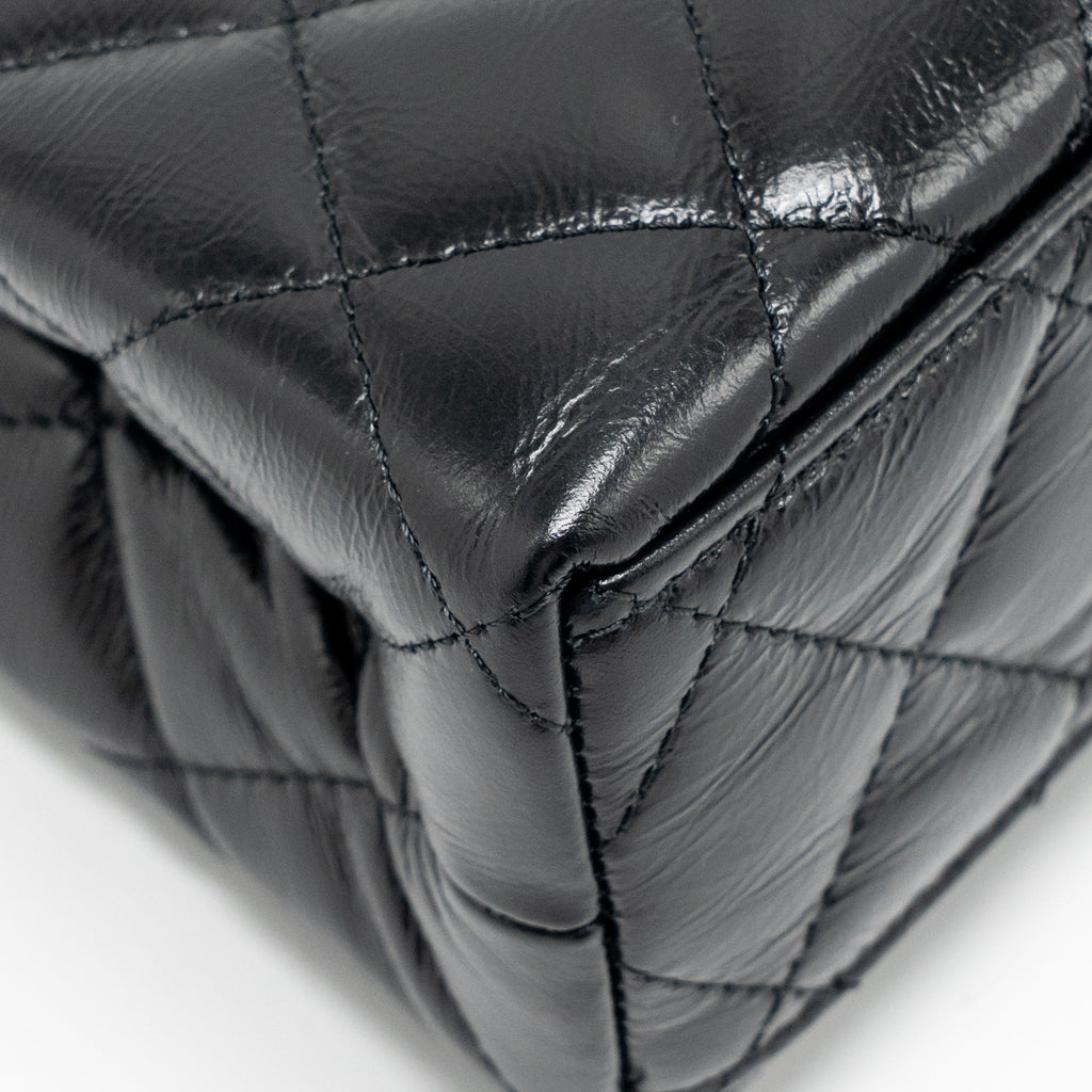 CHANEL MINI KELLY SHOPPING TOTE BAG CALFSKIN BLACK GHW (MICROCHIP)