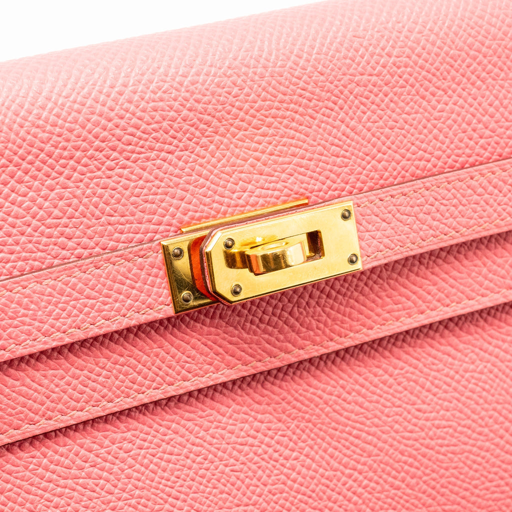 HERMES KELLY LONG WALLET EPSOM ROSE LIPSTICK GHW