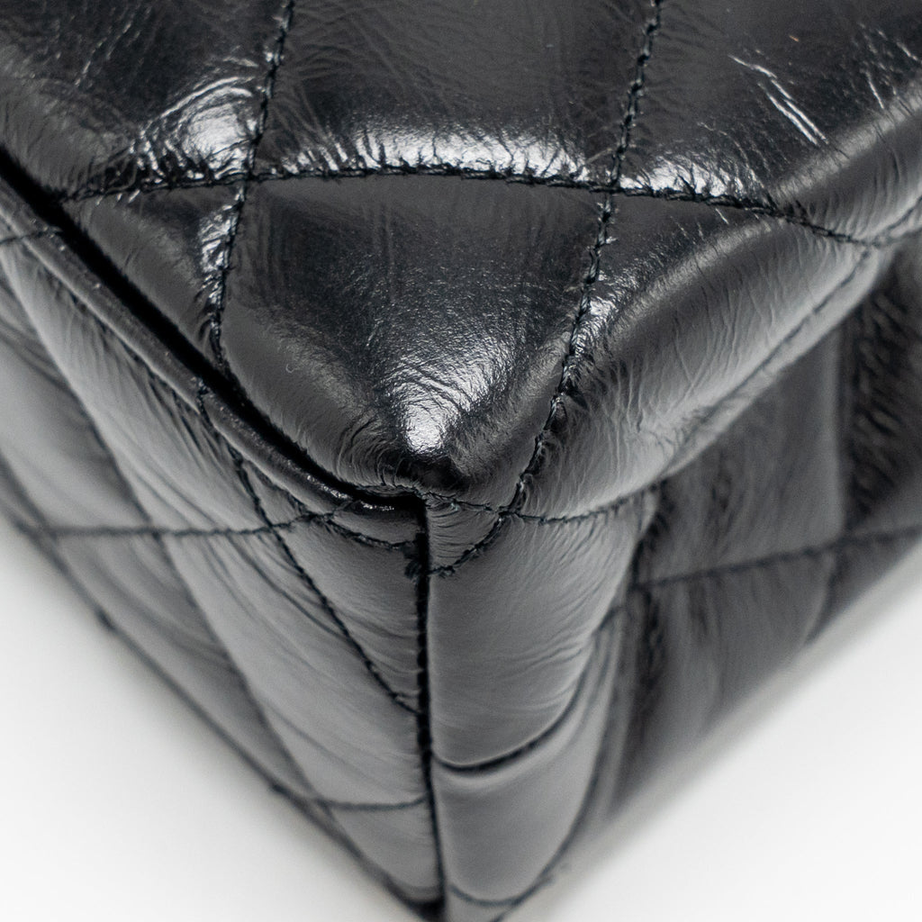 CHANEL MINI KELLY SHOPPING TOTE BAG CALFSKIN BLACK GHW (MICROCHIP)