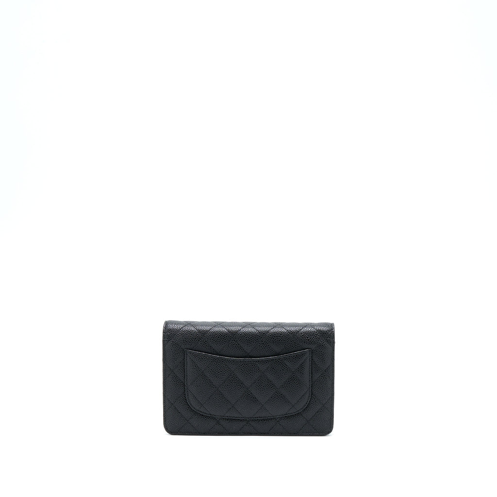 CHANEL CLASSIC WALLET ON CHAIN CAVIAR BLACK SHW