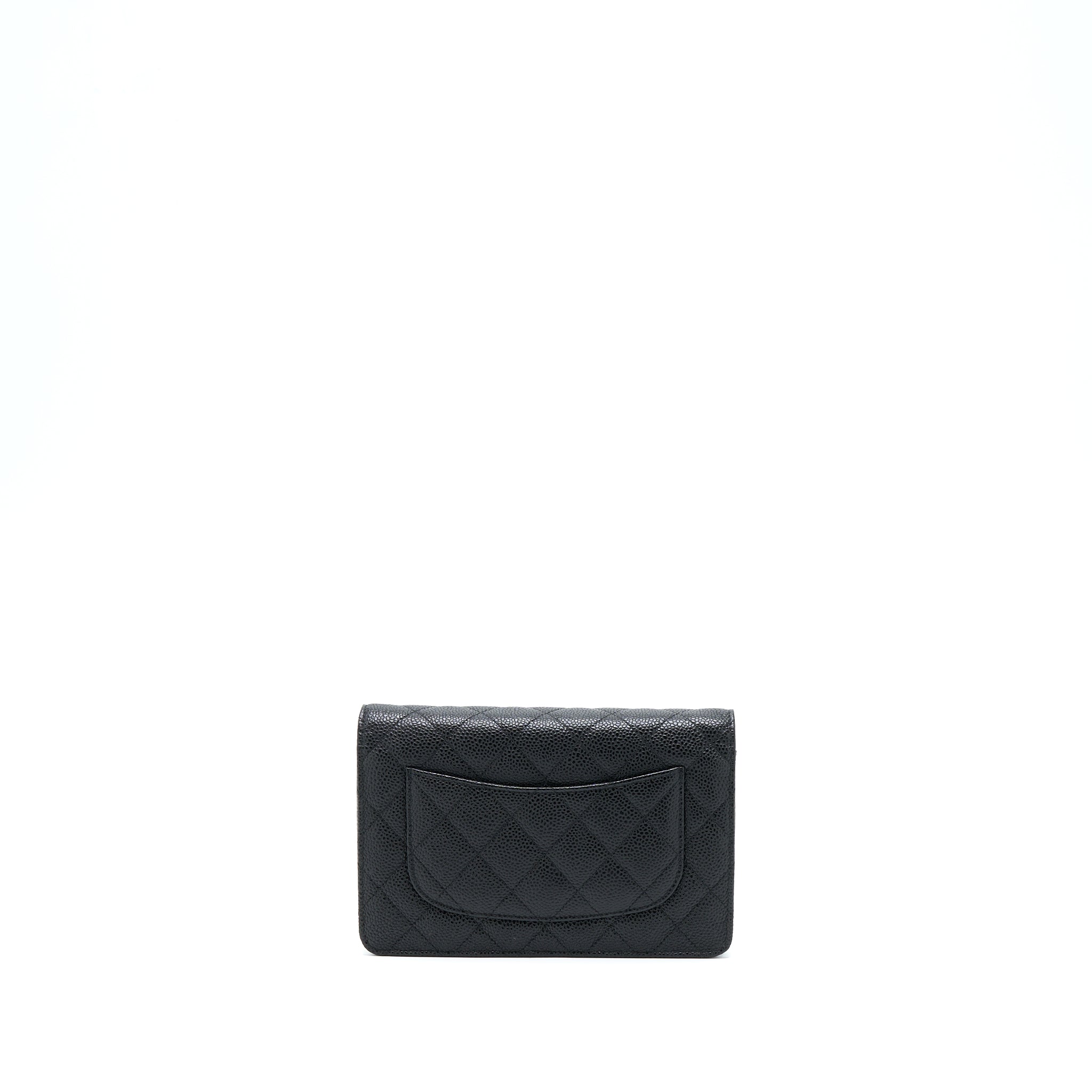 CHANEL CLASSIC WALLET ON CHAIN CAVIAR BLACK SHW