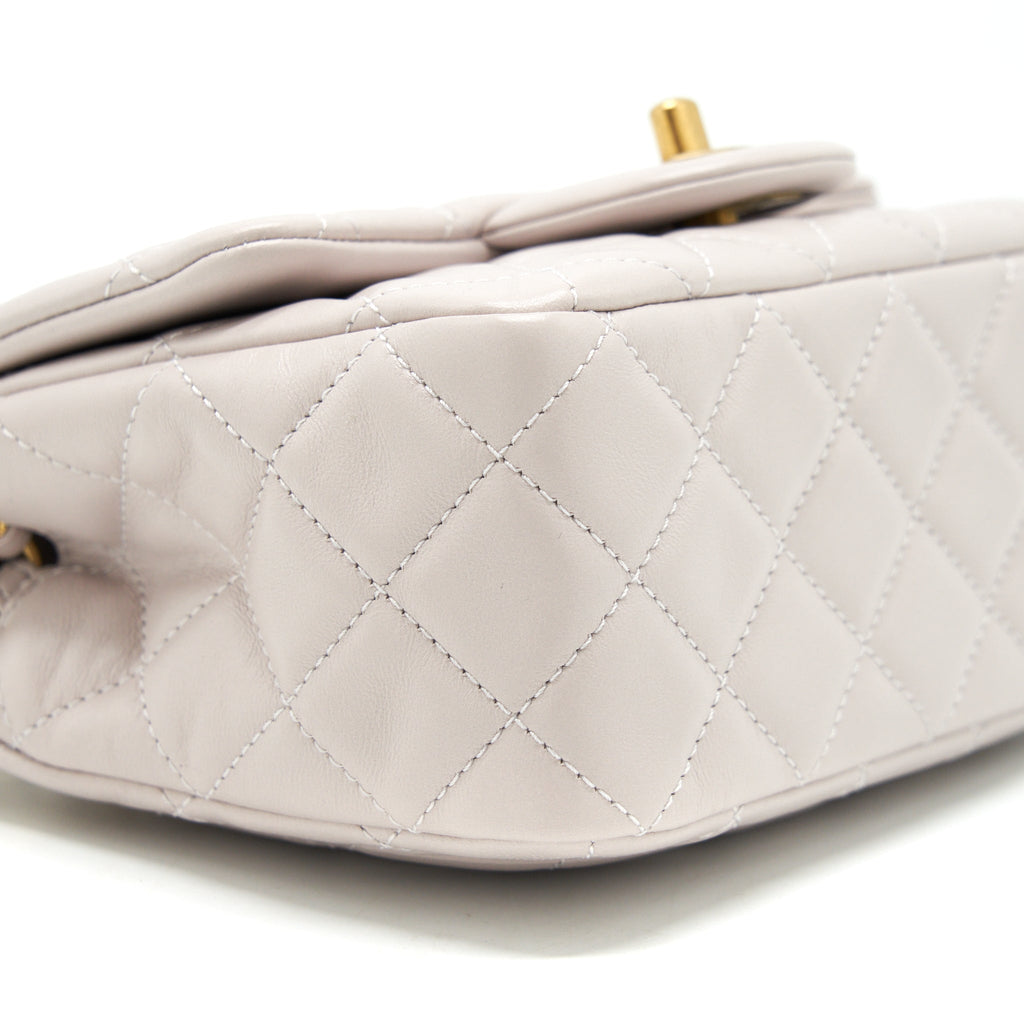 CHANEL PEARL CRUSH LAMBSKIN LIGHT PURPLE GHW(MICROCHIP)