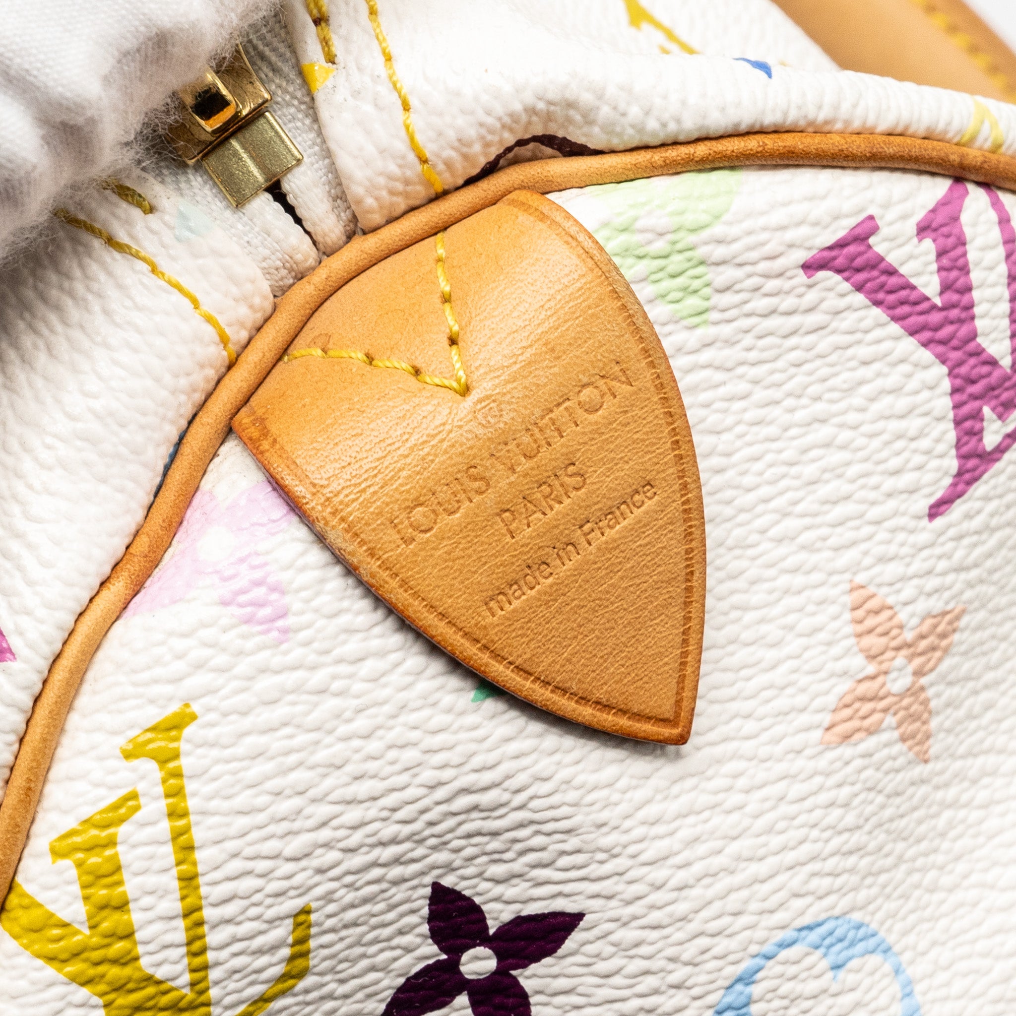 LOUIS VUITTON SPEEDY 30 MONOGRAM CANVAS WHITE MULTICOLOUR GHW