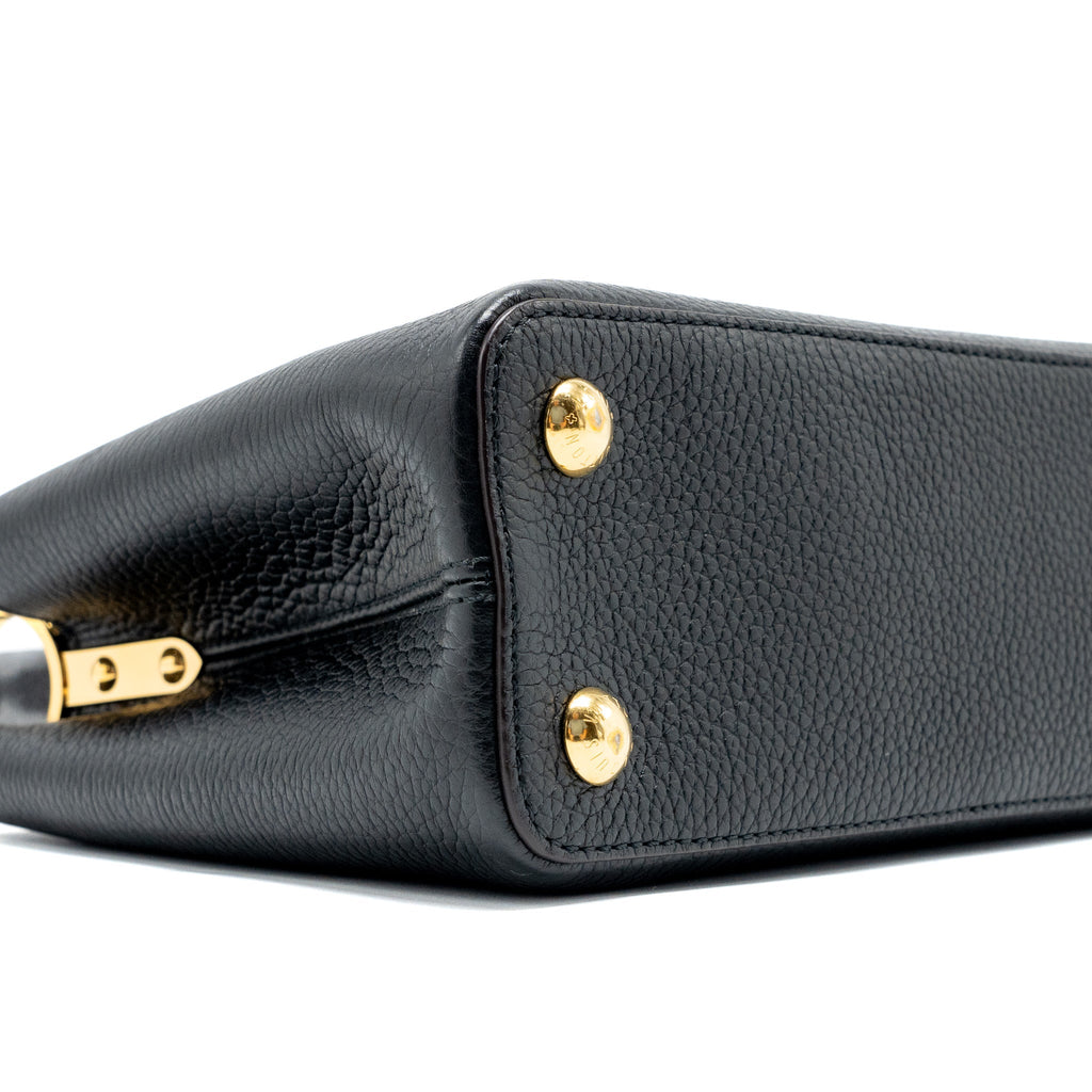 LOUIS VUITTON CAPUCINES BB TAURILLON CALFSKIN BLACK GHW