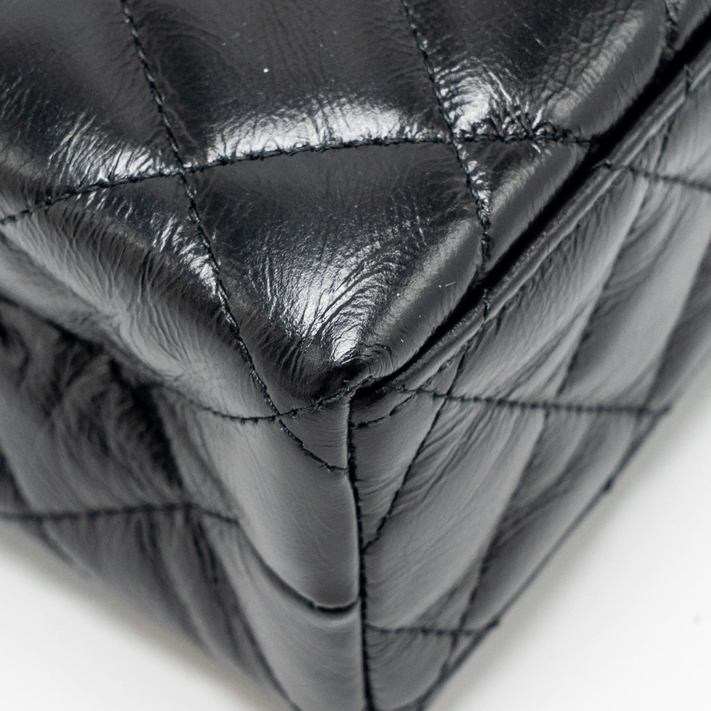 CHANEL MINI KELLY SHOPPING TOTE BAG CALFSKIN BLACK GHW (MICROCHIP)