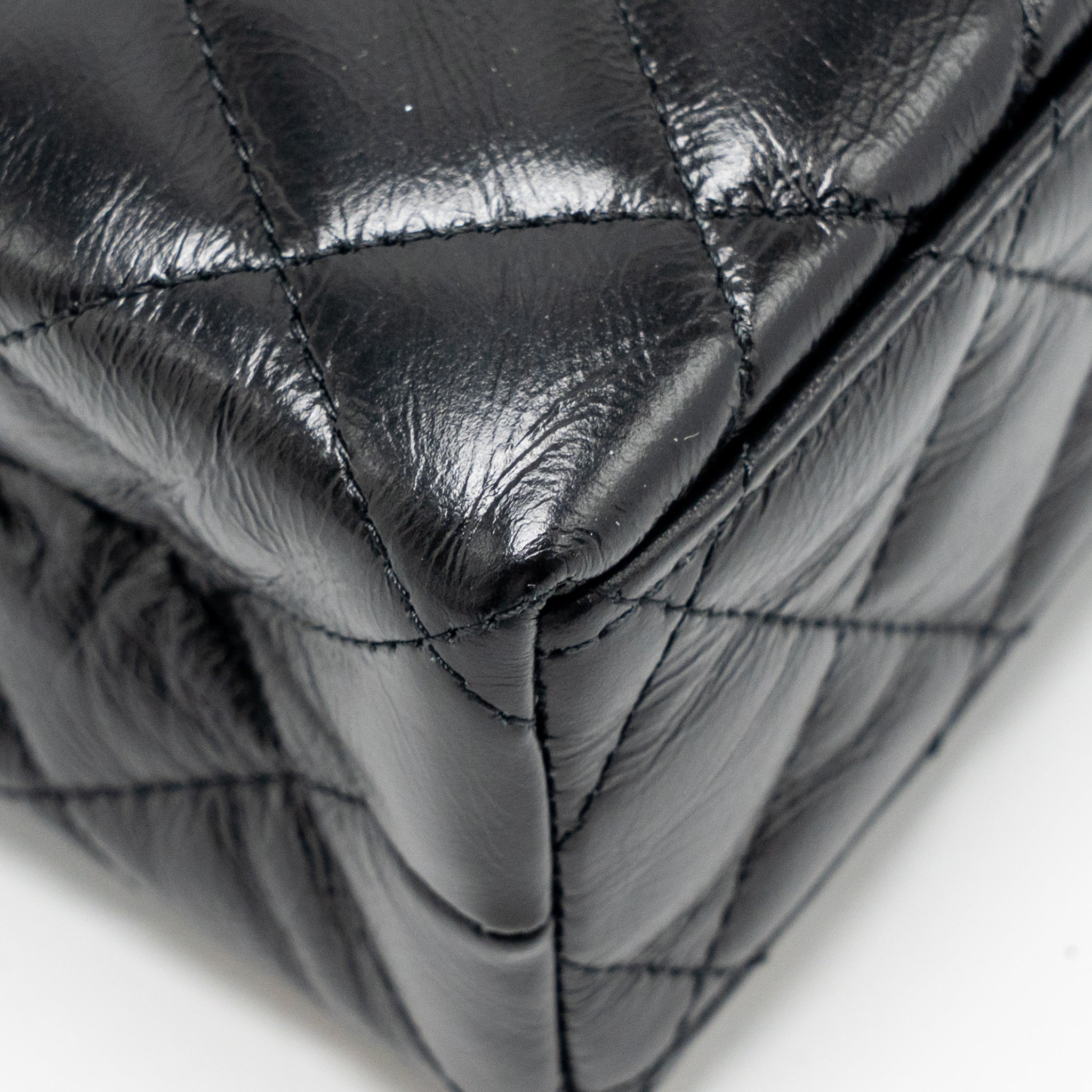 CHANEL MINI KELLY SHOPPING TOTE BAG CALFSKIN BLACK GHW (MICROCHIP)