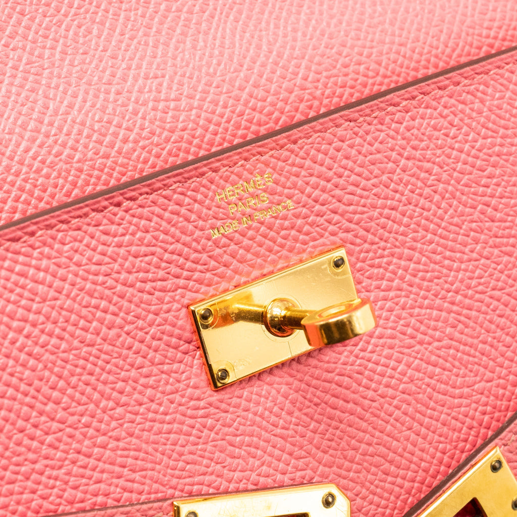 HERMES KELLY LONG WALLET EPSOM ROSE LIPSTICK GHW