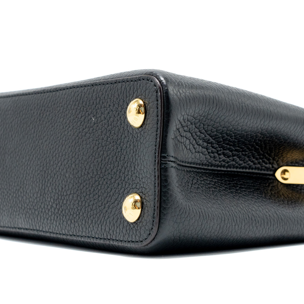 LOUIS VUITTON CAPUCINES BB TAURILLON CALFSKIN BLACK GHW