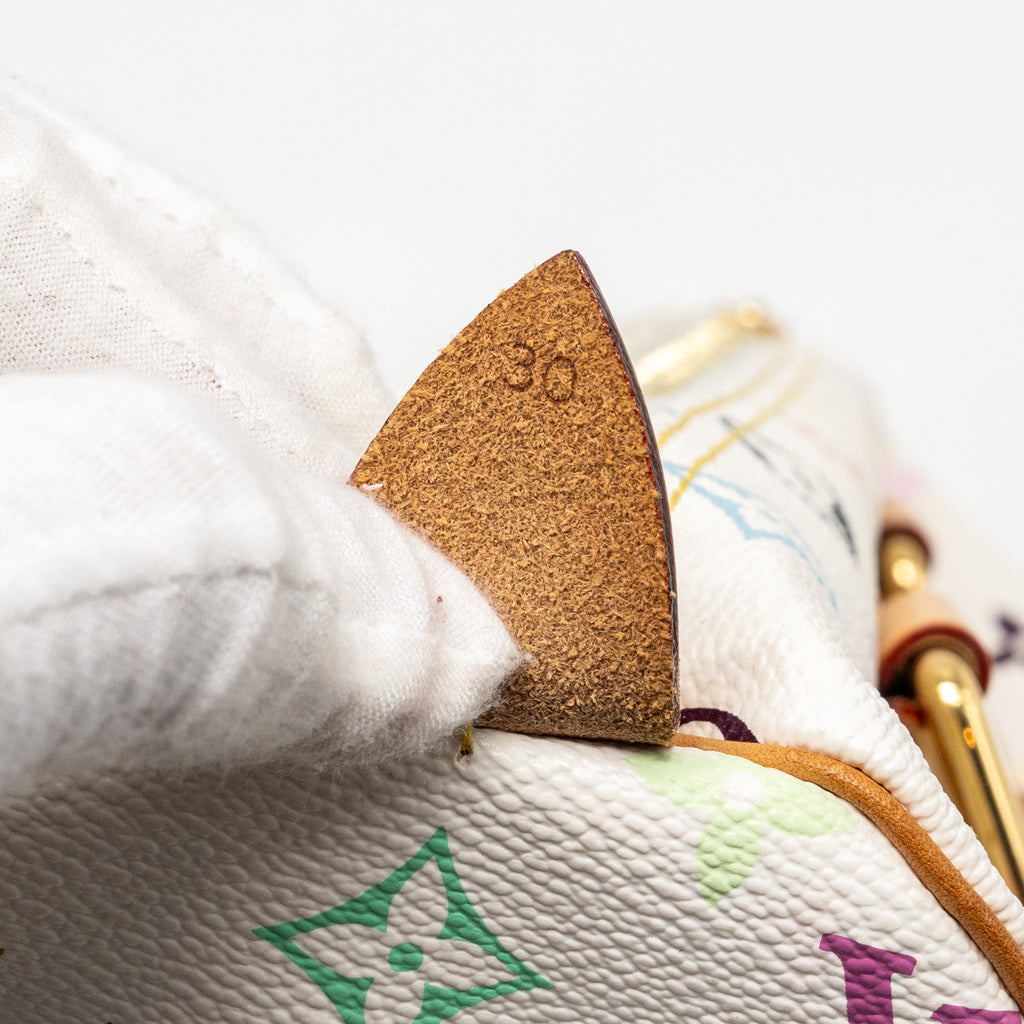 LOUIS VUITTON SPEEDY 30 MONOGRAM CANVAS WHITE MULTICOLOUR GHW
