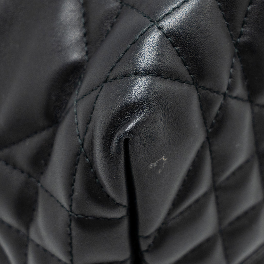 DIOR MEDIUM DIOR TOUJOURS TOTE BAG MACROCANNAGE CALFSKIN BLACK LGHW