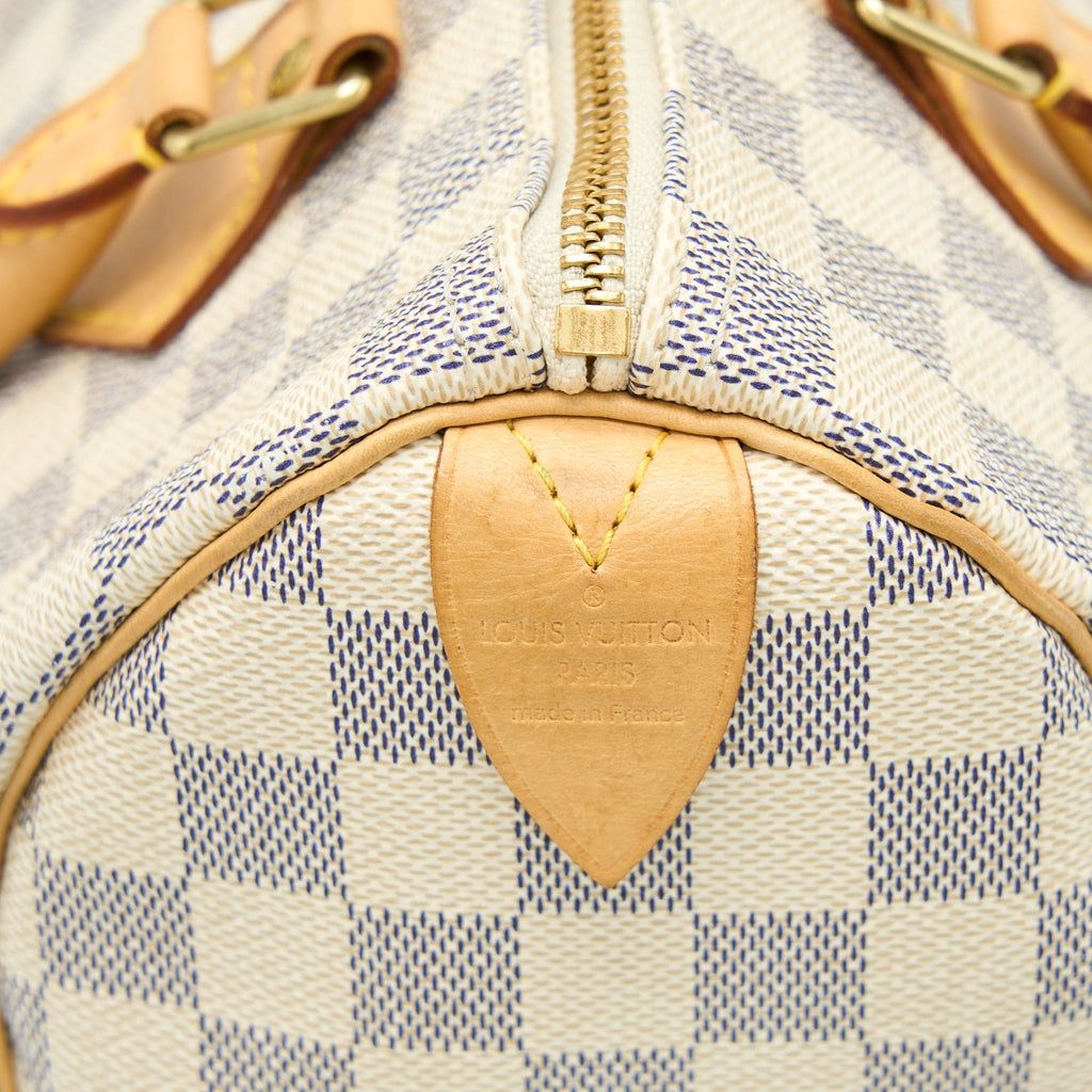 LOUIS VUITTON SPEEDY 25 DAMIER AZUR CANVAS GHW