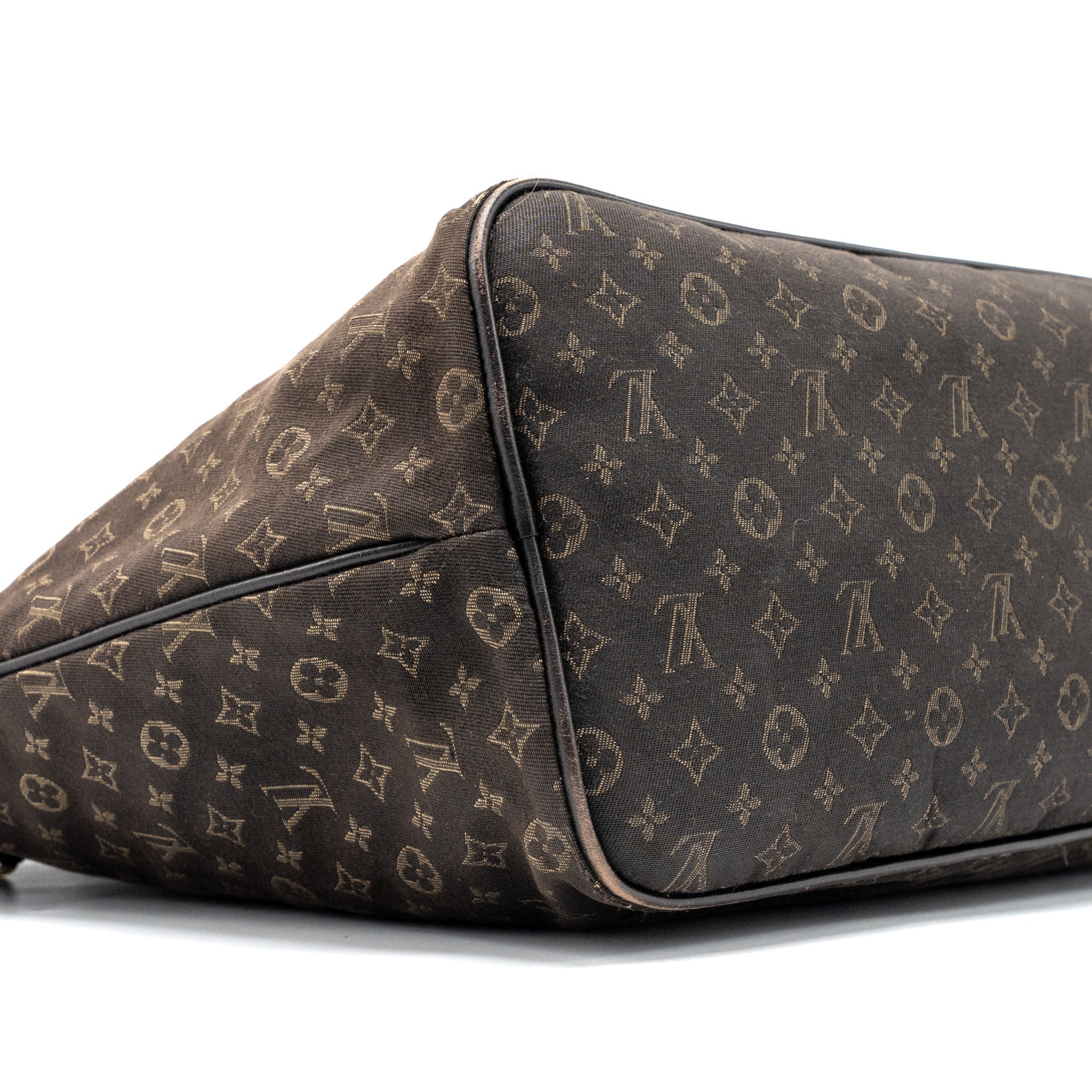 LOUIS VUITTON VINTAGE NEVERFULL MM FABRIC DARK BROWN GHW