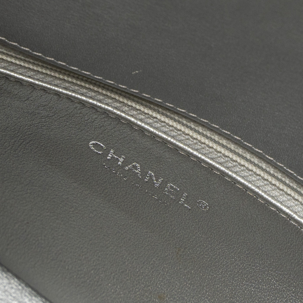 CHANEL FILIGREE FLAP BAG CAVIAR SILVER SHW