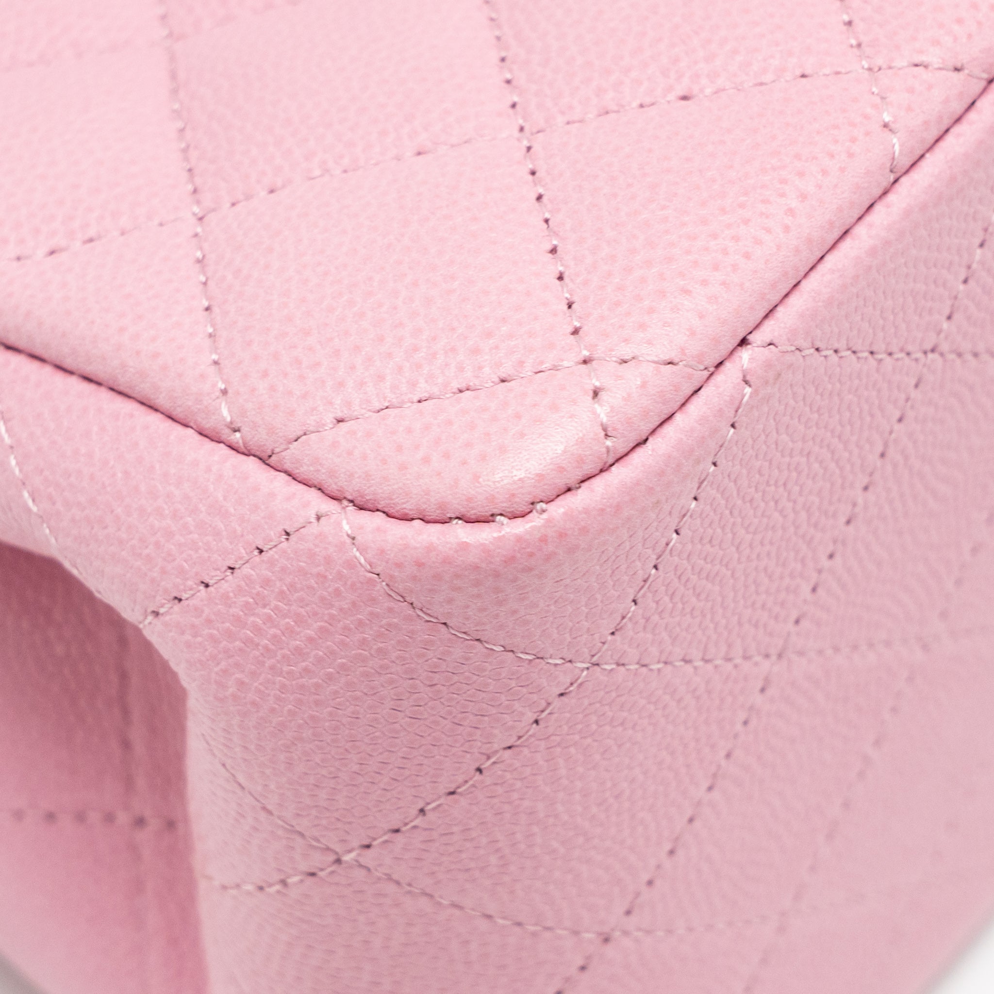 CHANEL MINI BUCKET HOBO BAG CAVIAR PINK LGHW (MICROCHIP)