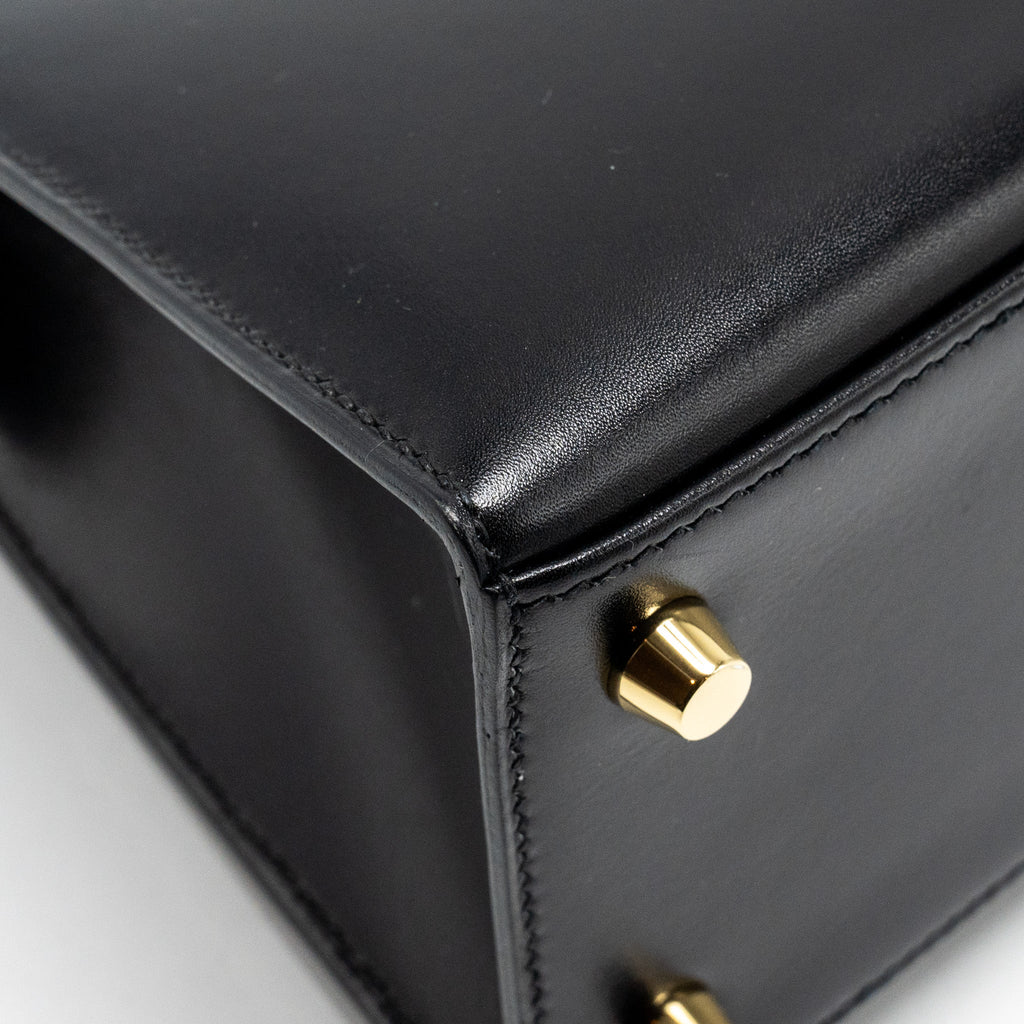 HERMES KELLY 25 BOX BLACK GHW