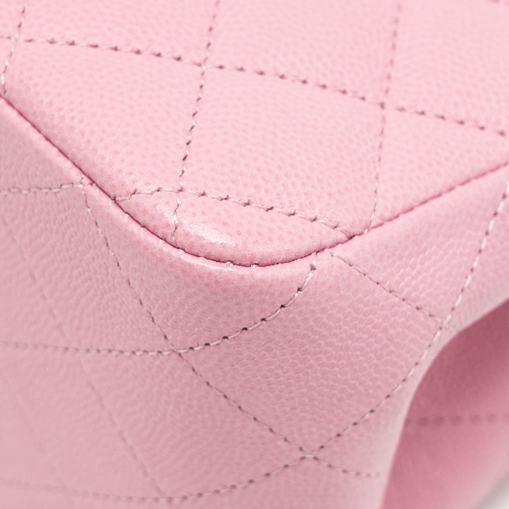 CHANEL MINI BUCKET HOBO BAG CAVIAR PINK LGHW (MICROCHIP)
