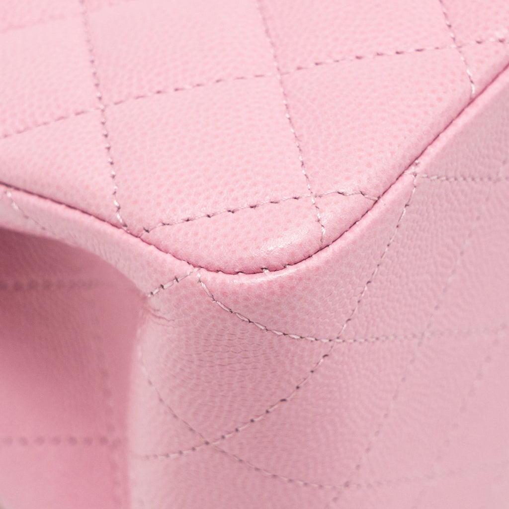 CHANEL MINI BUCKET HOBO BAG CAVIAR PINK LGHW (MICROCHIP)