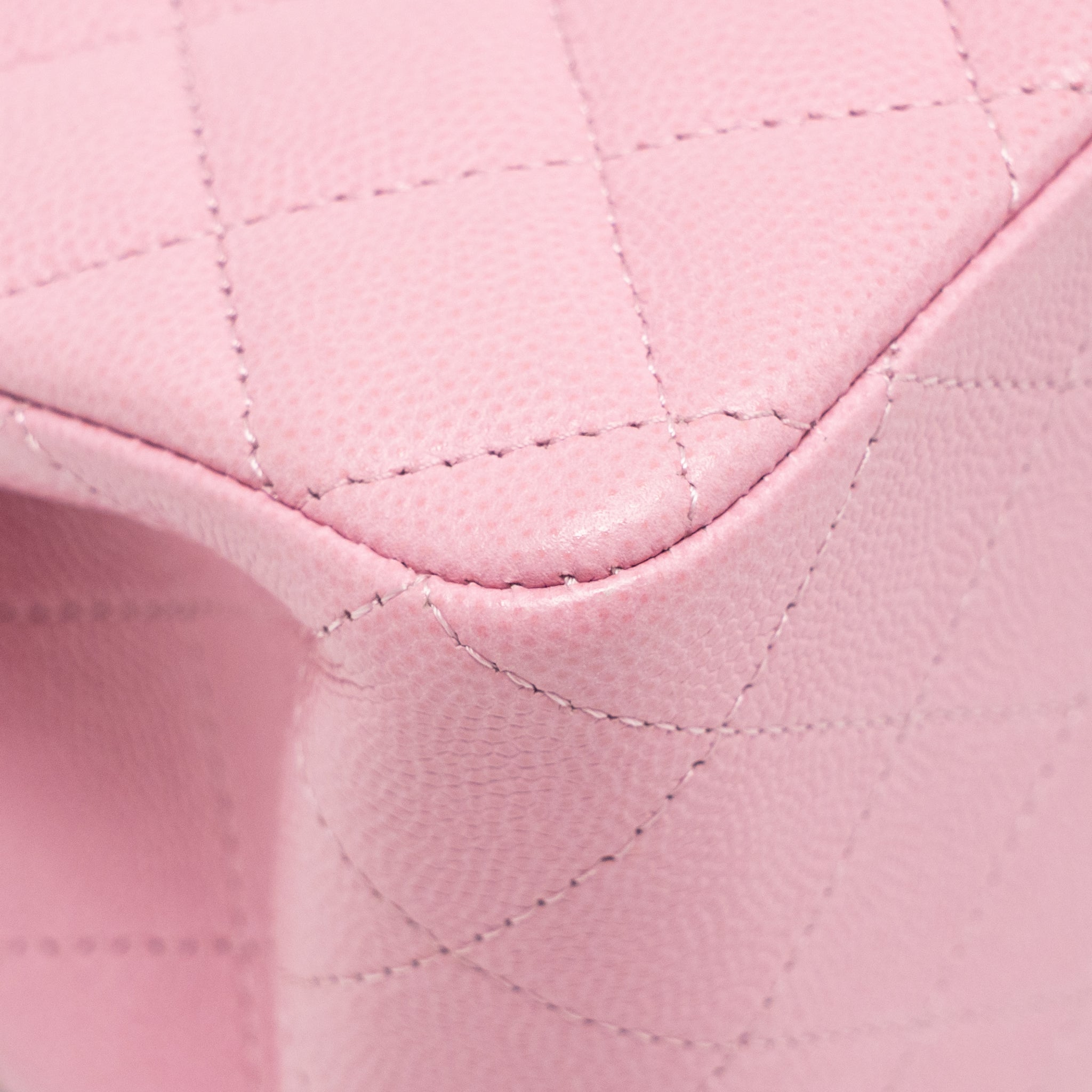 CHANEL MINI BUCKET HOBO BAG CAVIAR PINK LGHW (MICROCHIP)