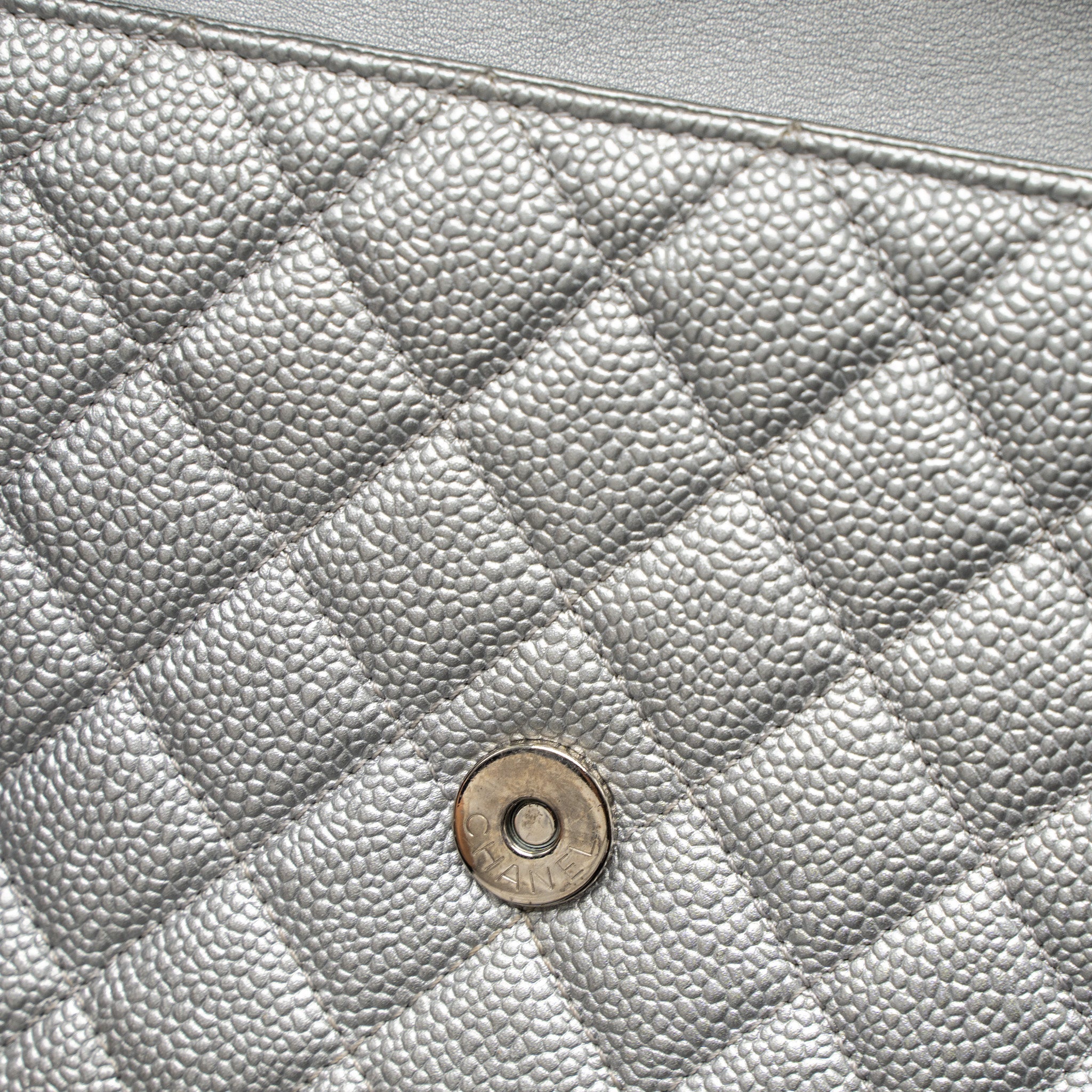 CHANEL FILIGREE FLAP BAG CAVIAR SILVER SHW