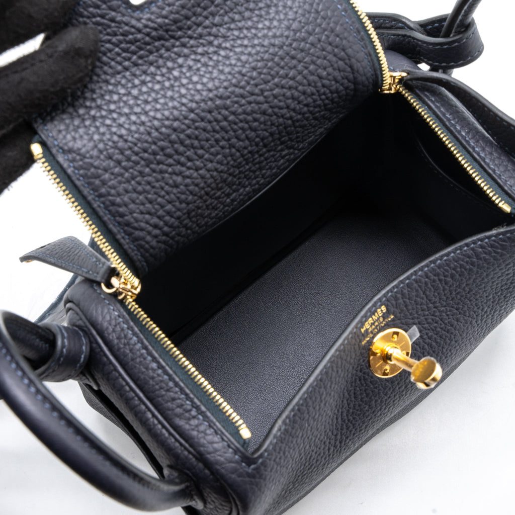 HERMES MINI LINDY CLEMENCE 3Y CABAN GHW