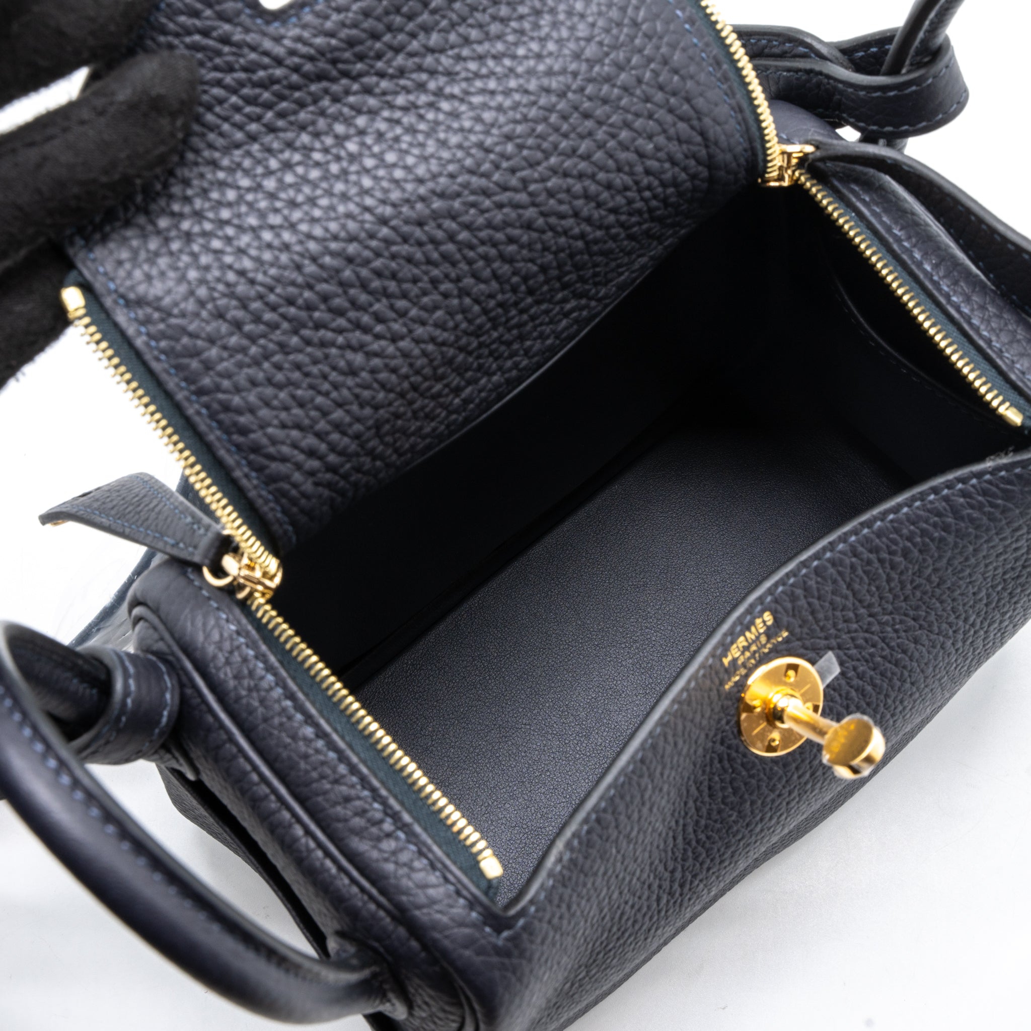 HERMES MINI LINDY CLEMENCE 3Y CABAN GHW