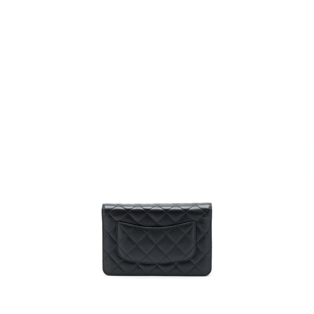 CHANEL CLASSIC WALLET ON CHAIN CAVIAR BLACK GHW