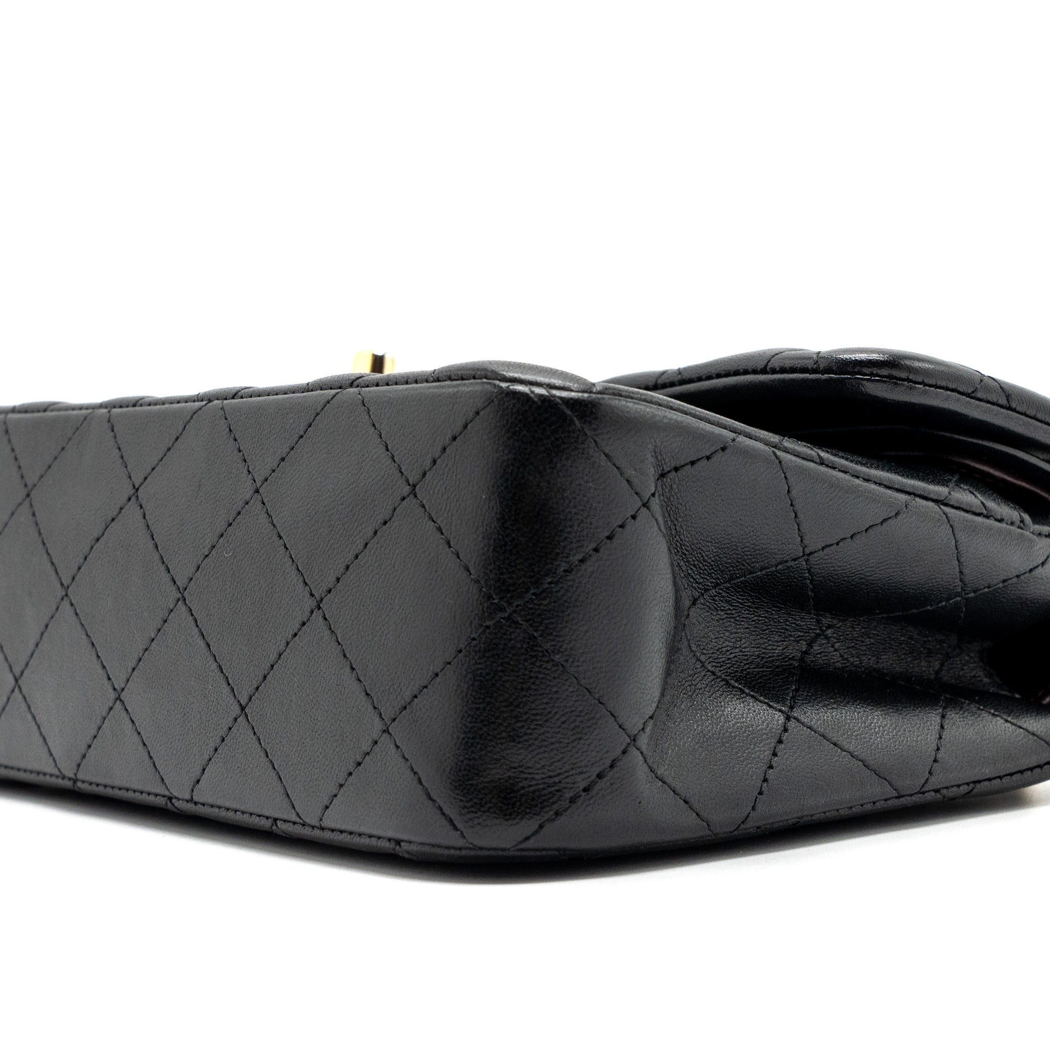 CHANEL SMALL CLASSIC DOUBLE FLAP BAG LAMBSKIN BLACK GHW
