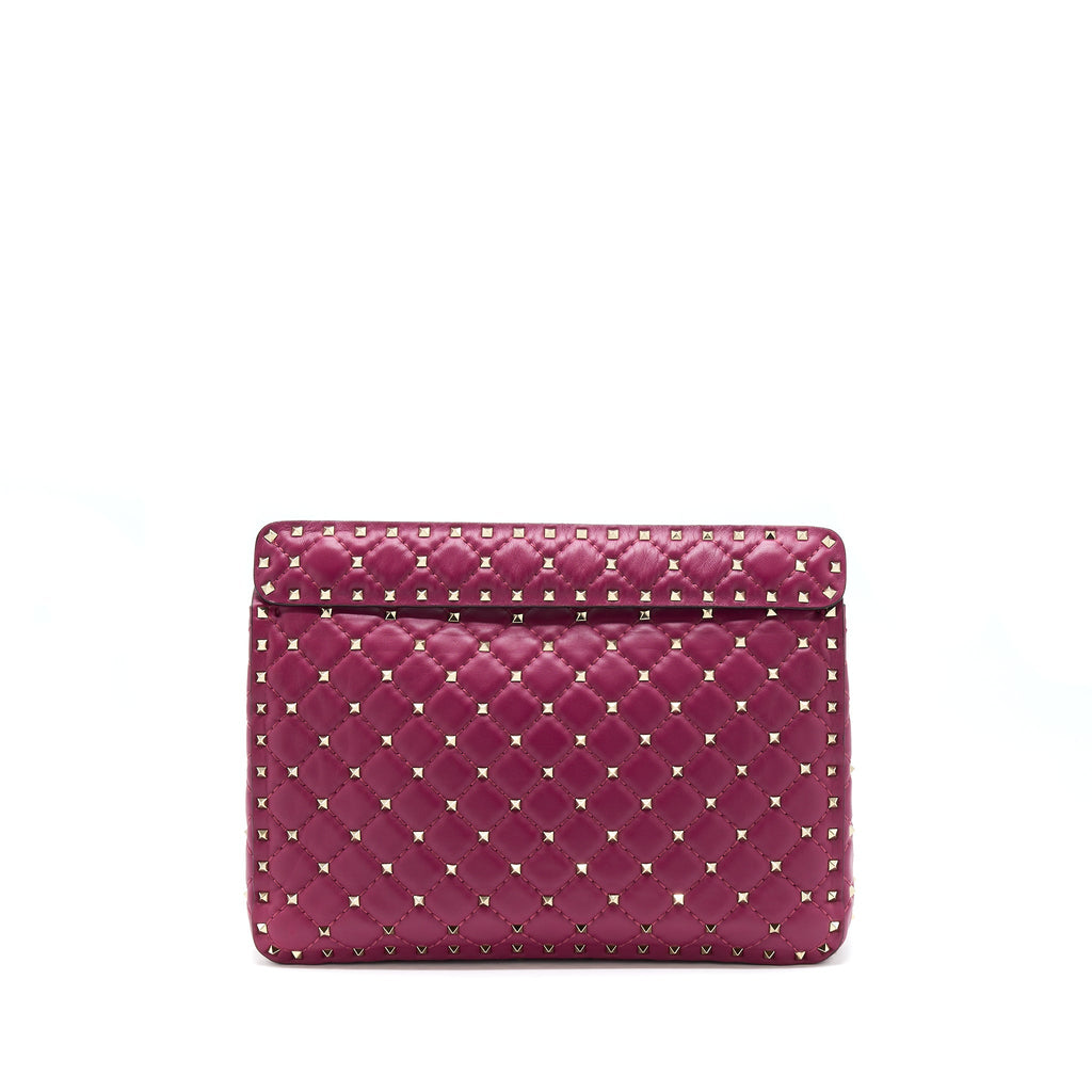 VALENTINO ROCKSTUD SPIKE BAG NAPA PINK GHW