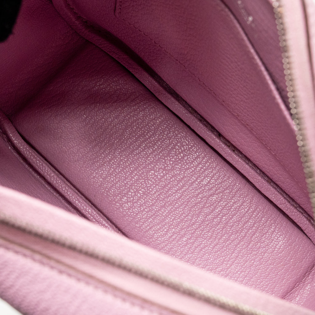 HERMES MINI PLUME II CHÈVRE MYSORE X9 MAUVE SYLVESTRE SHW
