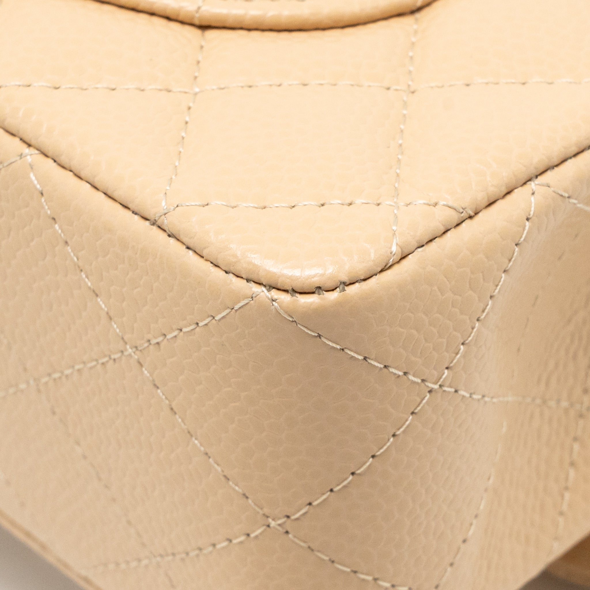 CHANEL SMALL CLASSIC DOUBLE FLAP BAG CAVIAR BEIGE GHW