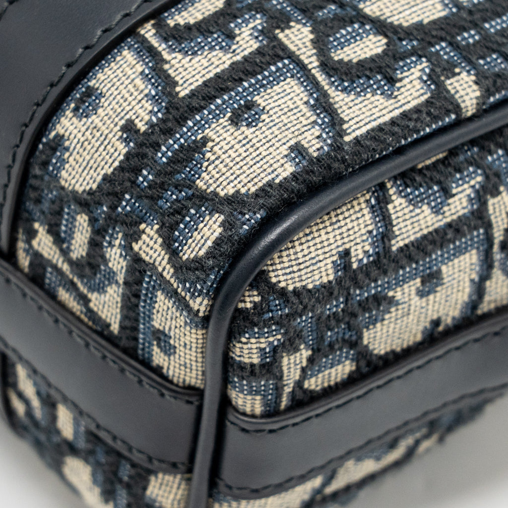 DIOR GROOVE 17 NANO BAG DIOR OBLIQUE JACQUARD BLUE GHW