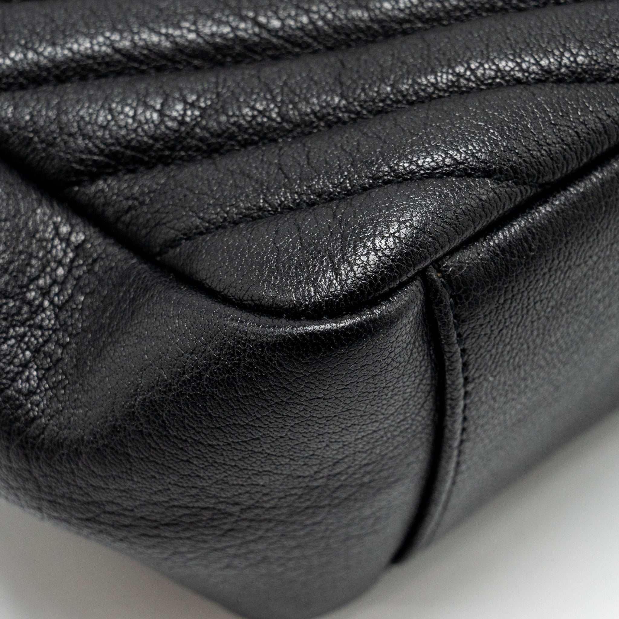 SAINT LAURENT/YSL LARGE COLLEGE BAG MATELASSE LEATHER BLACK GHW