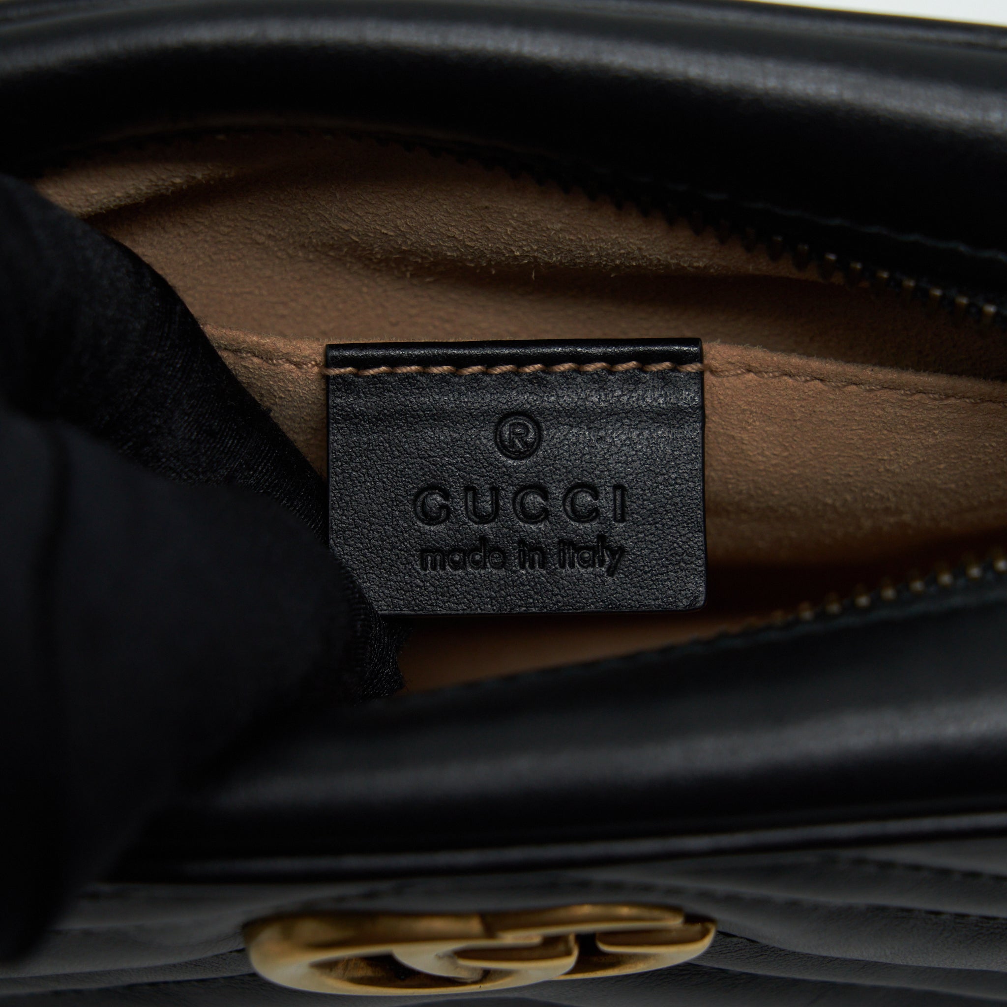 GUCCI MARMONT CAMERA BAG BLACK GHW