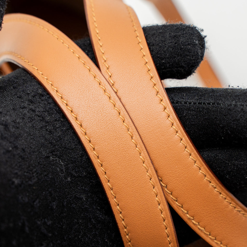 HERMES CABAS H EN BIAIS 27 BAG CANVAS/LEATHER ECRU/NATURAL/GOLD