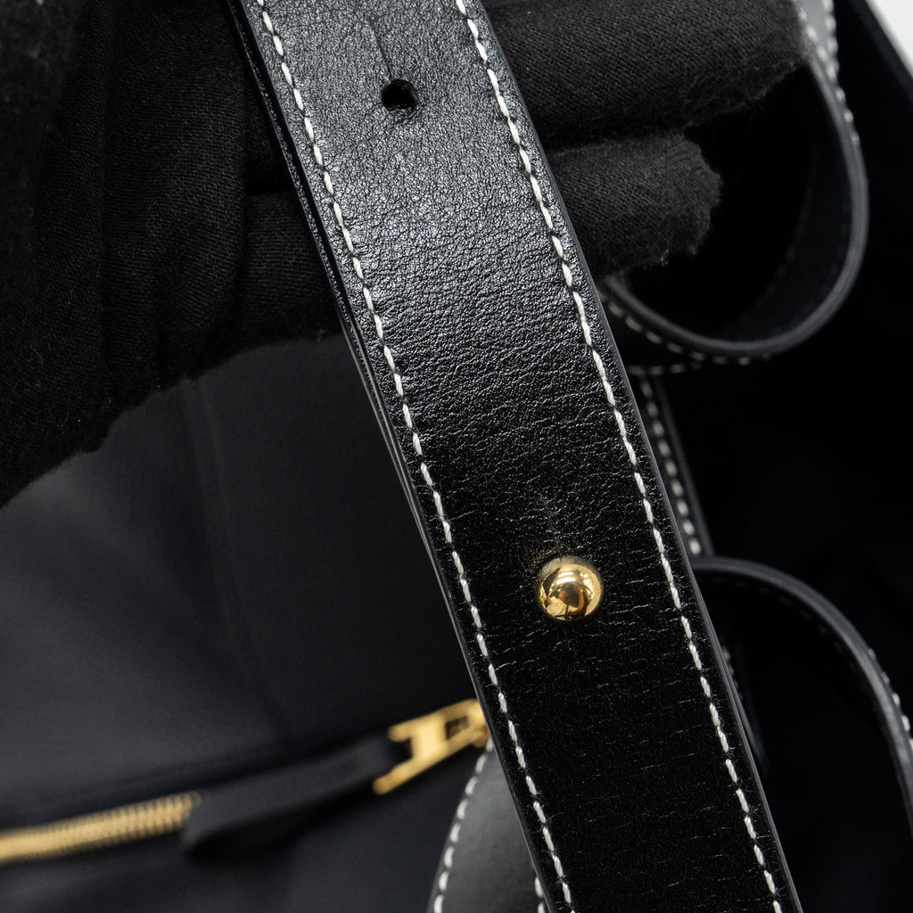 LOEWE MEDIUM HAMMOCK BAG GRAINED CALFSKIN DARK BLUE GHW