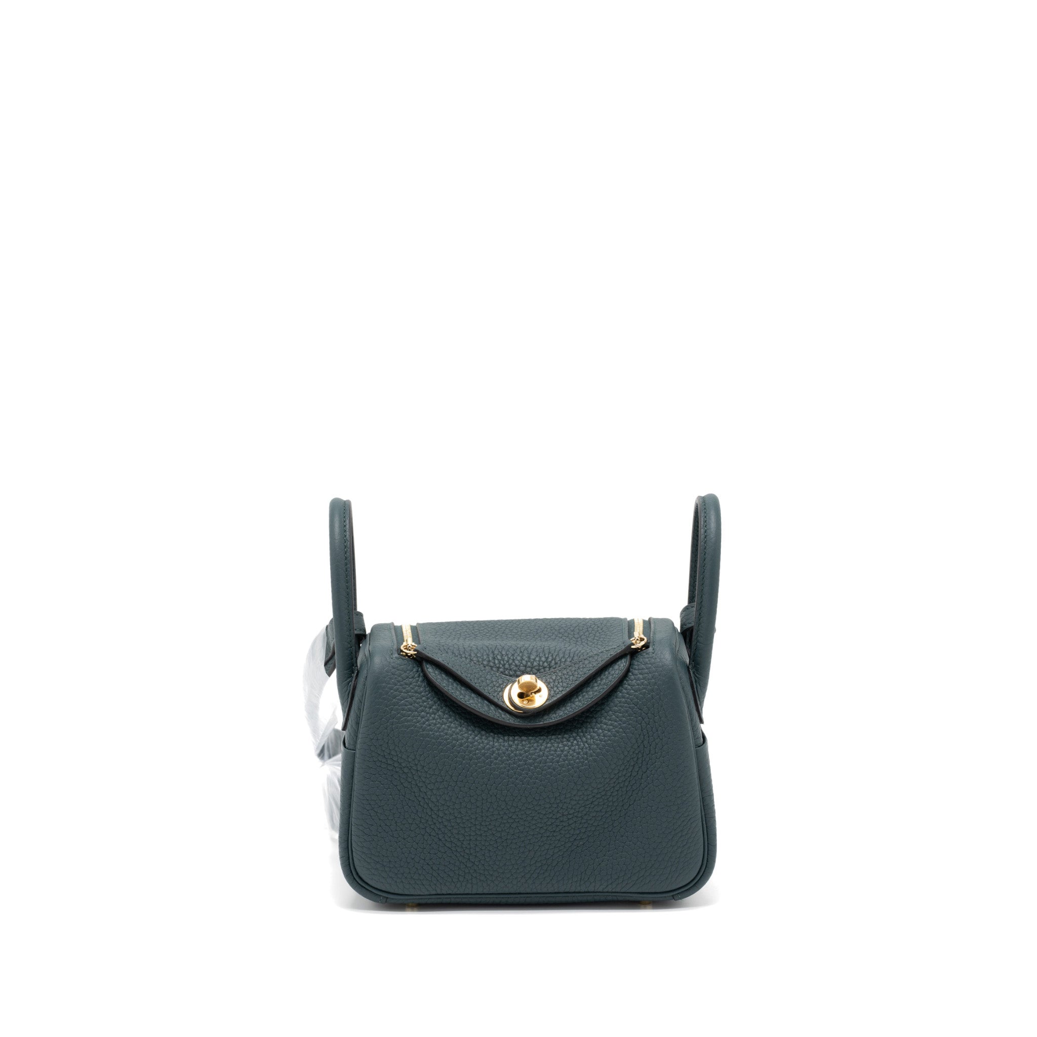 HERMES MINI LINDY CLEMENCE 6O VERT CYPRES GHW