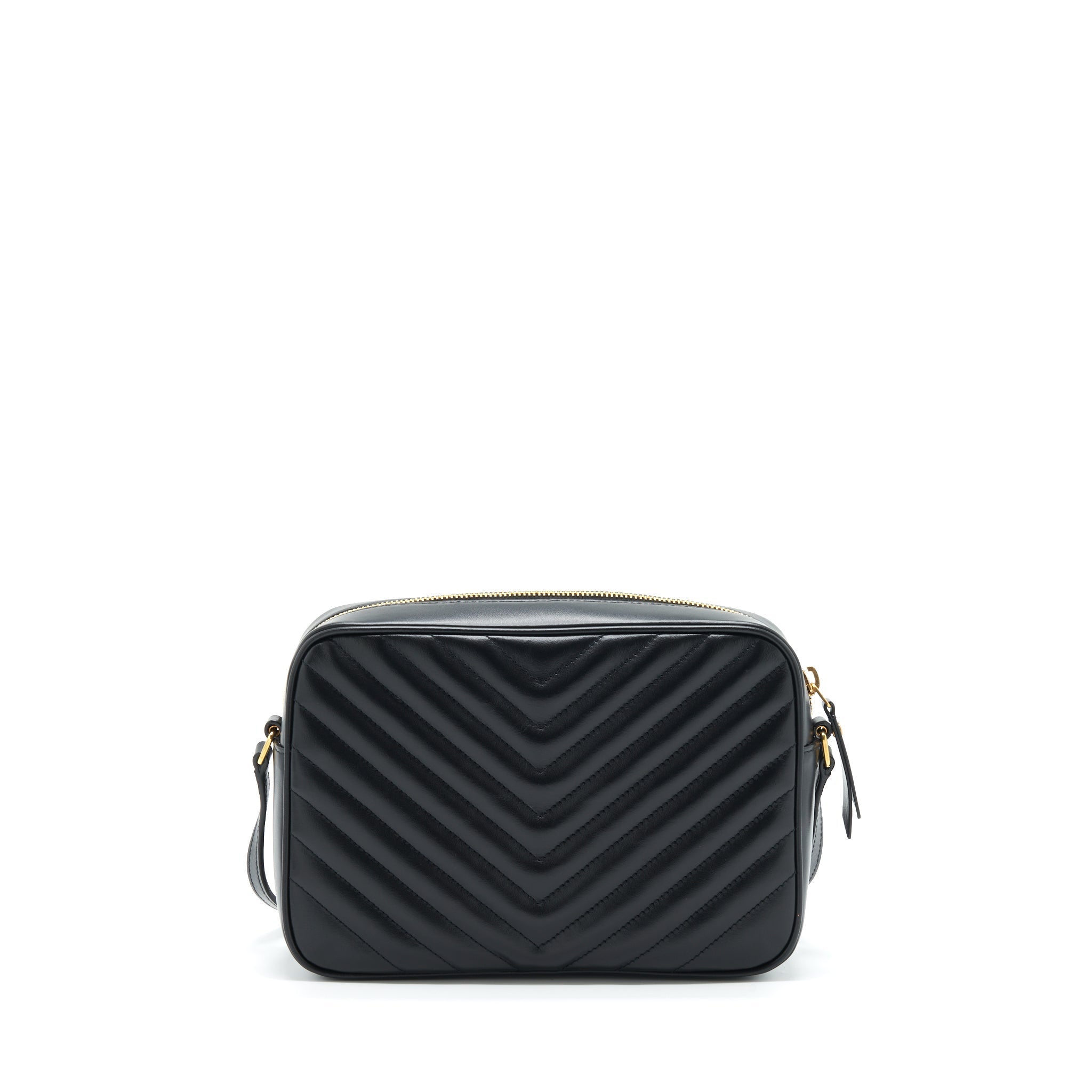 SAINT LAURENT/YSL LOU CAMERA BAG CALFSKIN BLACK GHW