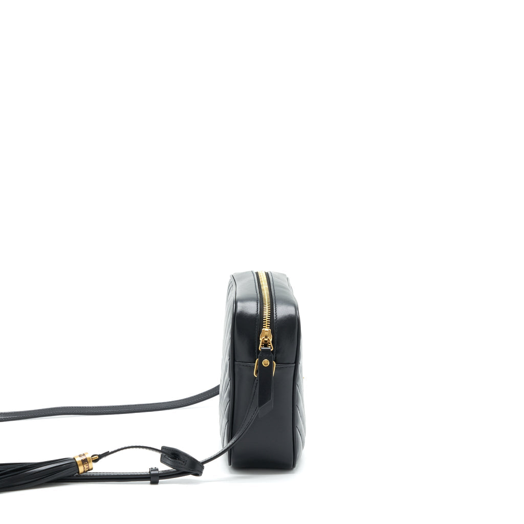 SAINT LAURENT/YSL LOU CAMERA BAG CALFSKIN BLACK GHW