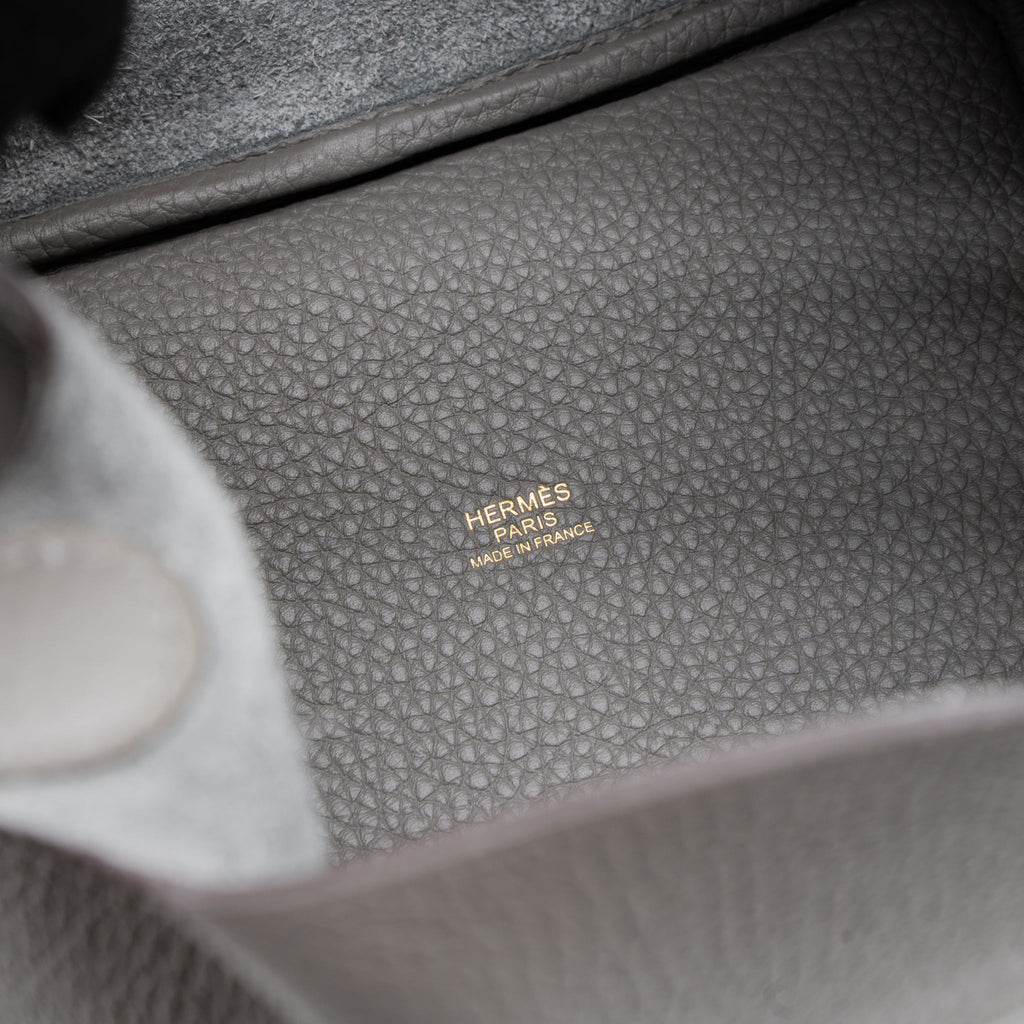 HERMES PICOTIN 18 LOCK BAG CLEMENCE 0L GRIS MEYER GHW